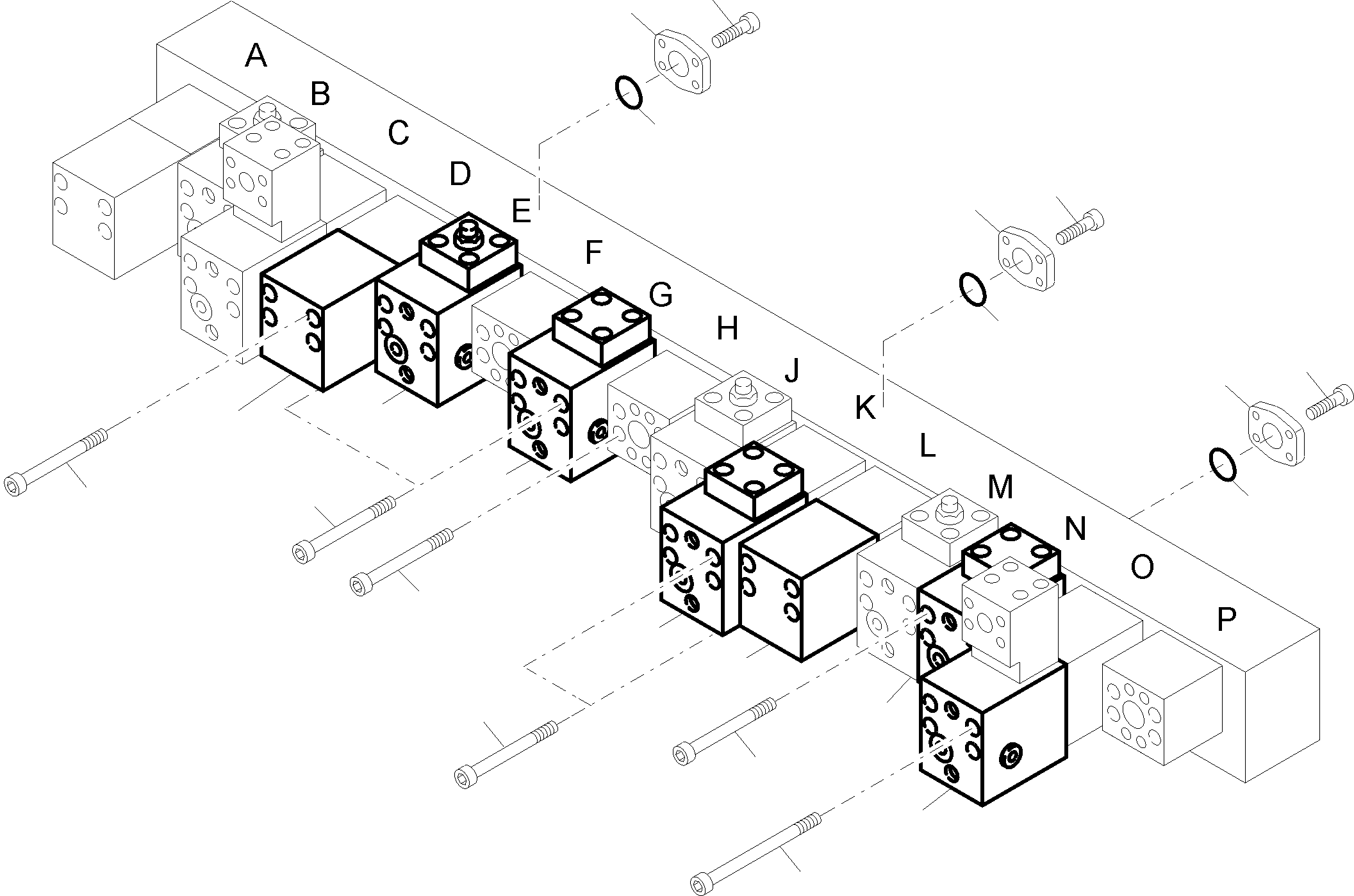 Komatsu parts book diagram for PC4000-11 S/N 08302: MANIFOLD, VALVE AND PIPELINES BH