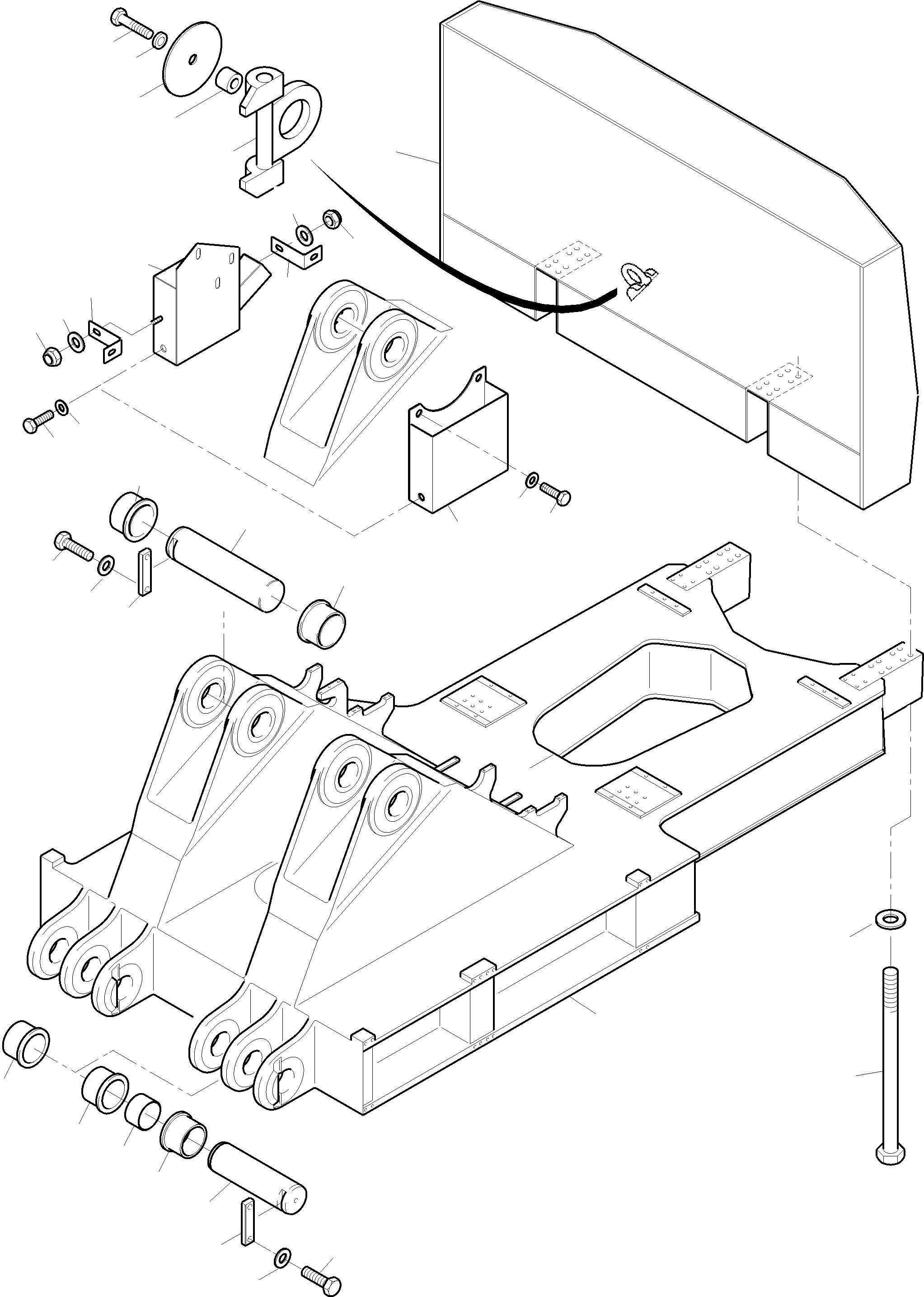 Komatsu parts book diagram for PC4000-11 S/N 08312: PIN, BOOM - COUNTERWEIGHT