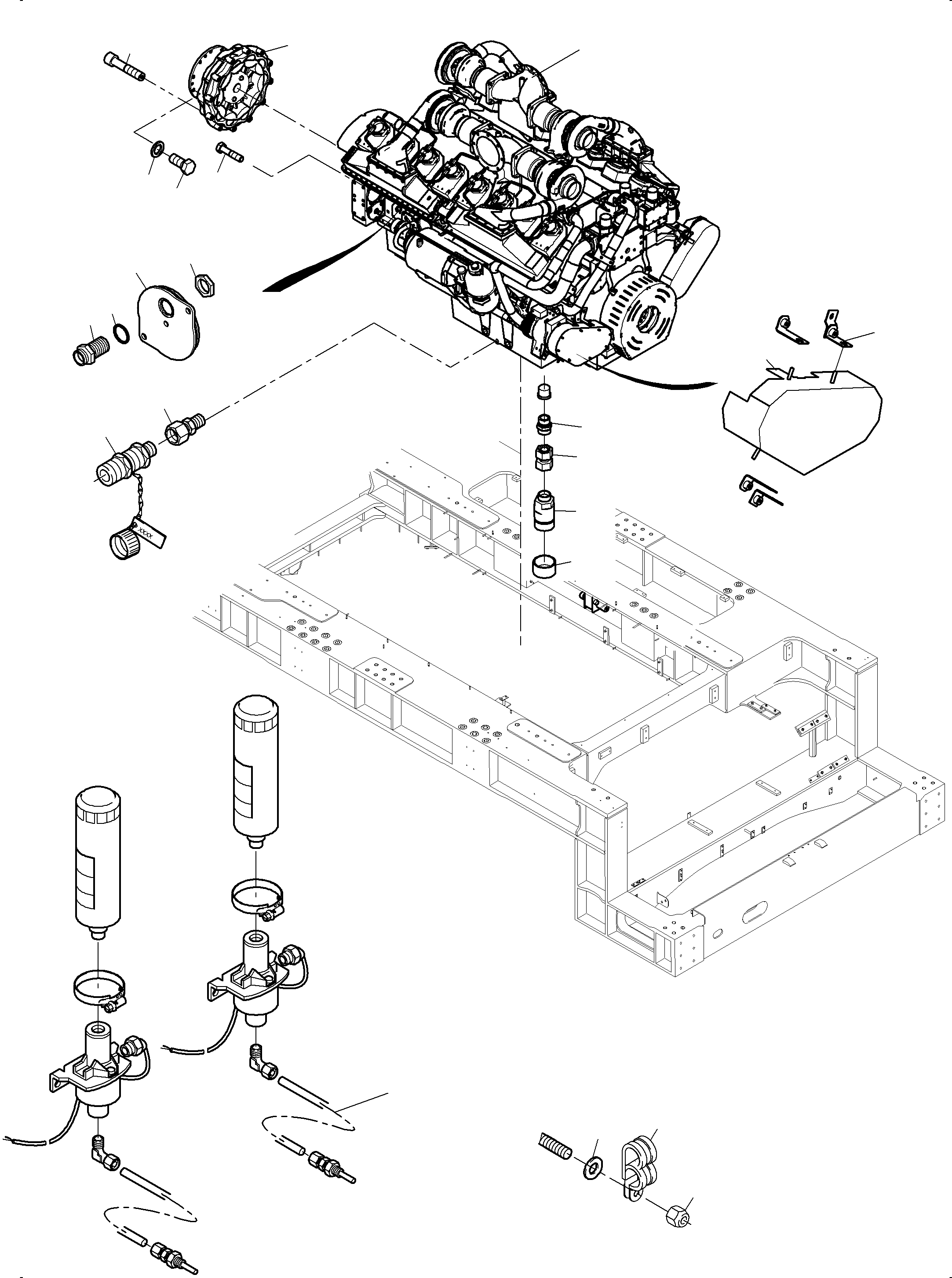 Komatsu parts book diagram for PC4000-11 S/N 08312: DRIVE ASSEMBLY