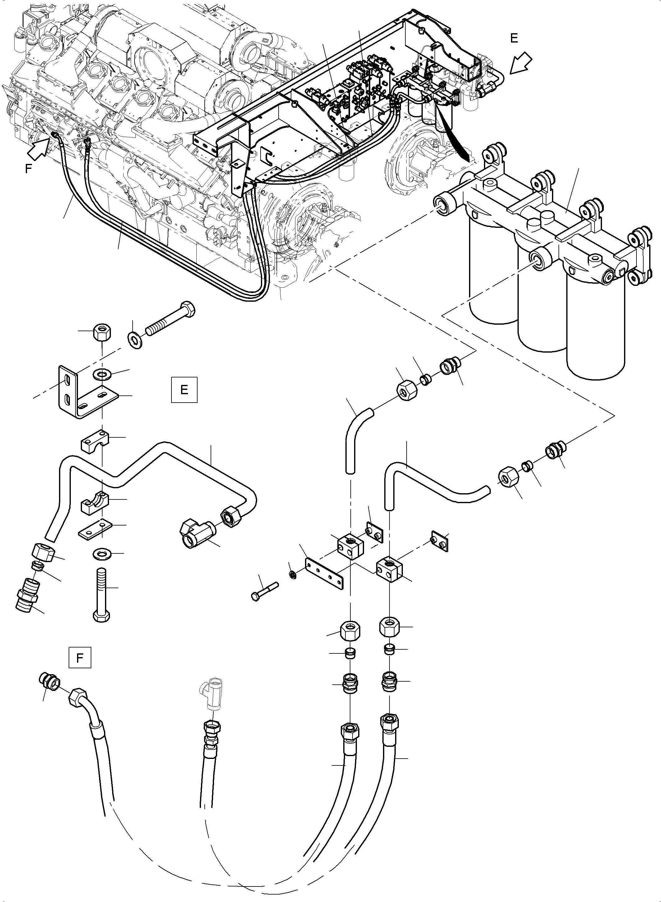 Komatsu parts book diagram for PC4000-11 S/N 08312: FUEL LINES
