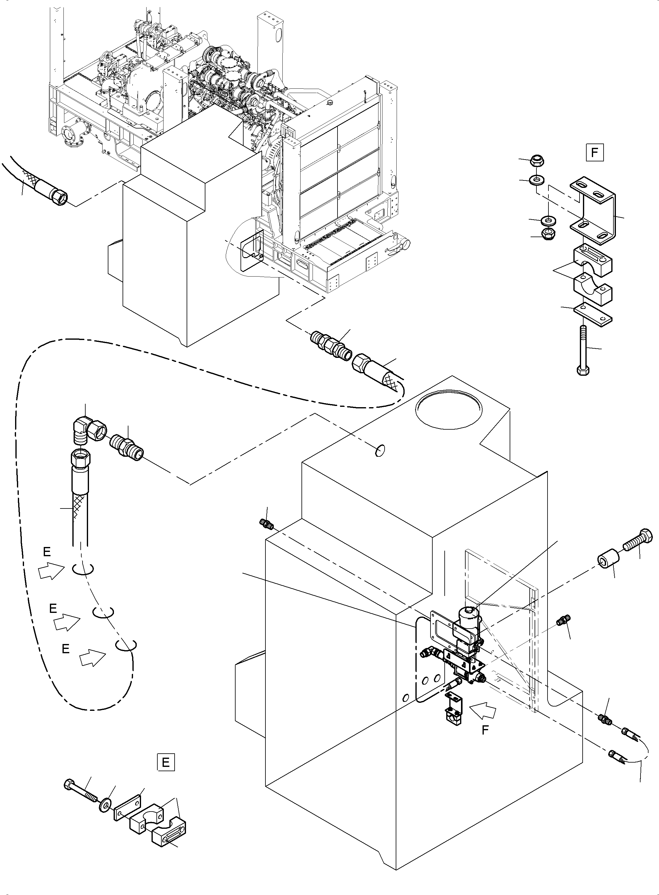Komatsu parts book diagram for PC4000-11 S/N 08312: FUEL LINES