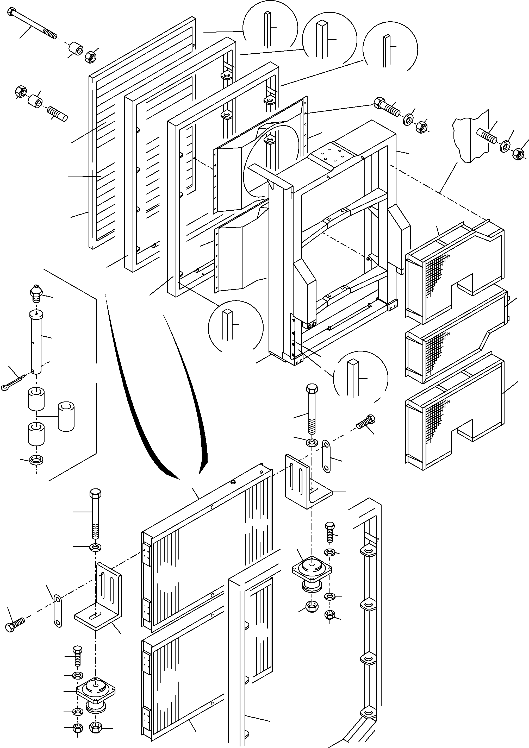 Komatsu parts book diagram for PC4000-11 S/N 08312: OIL COOLER SYSTEM
