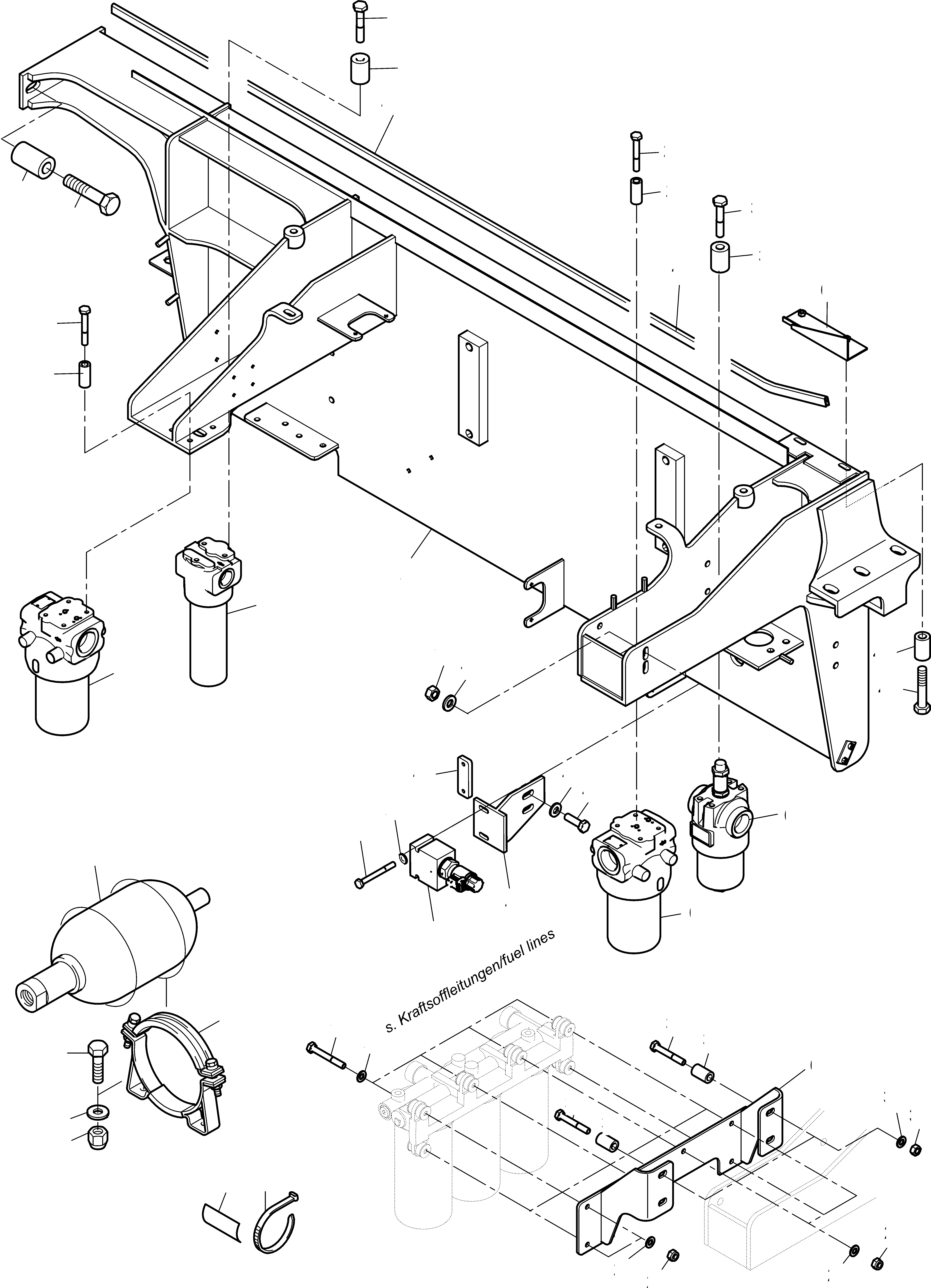 Komatsu parts book diagram for PC4000-11 S/N 08312: CONTROL- AND FILTER PLATE