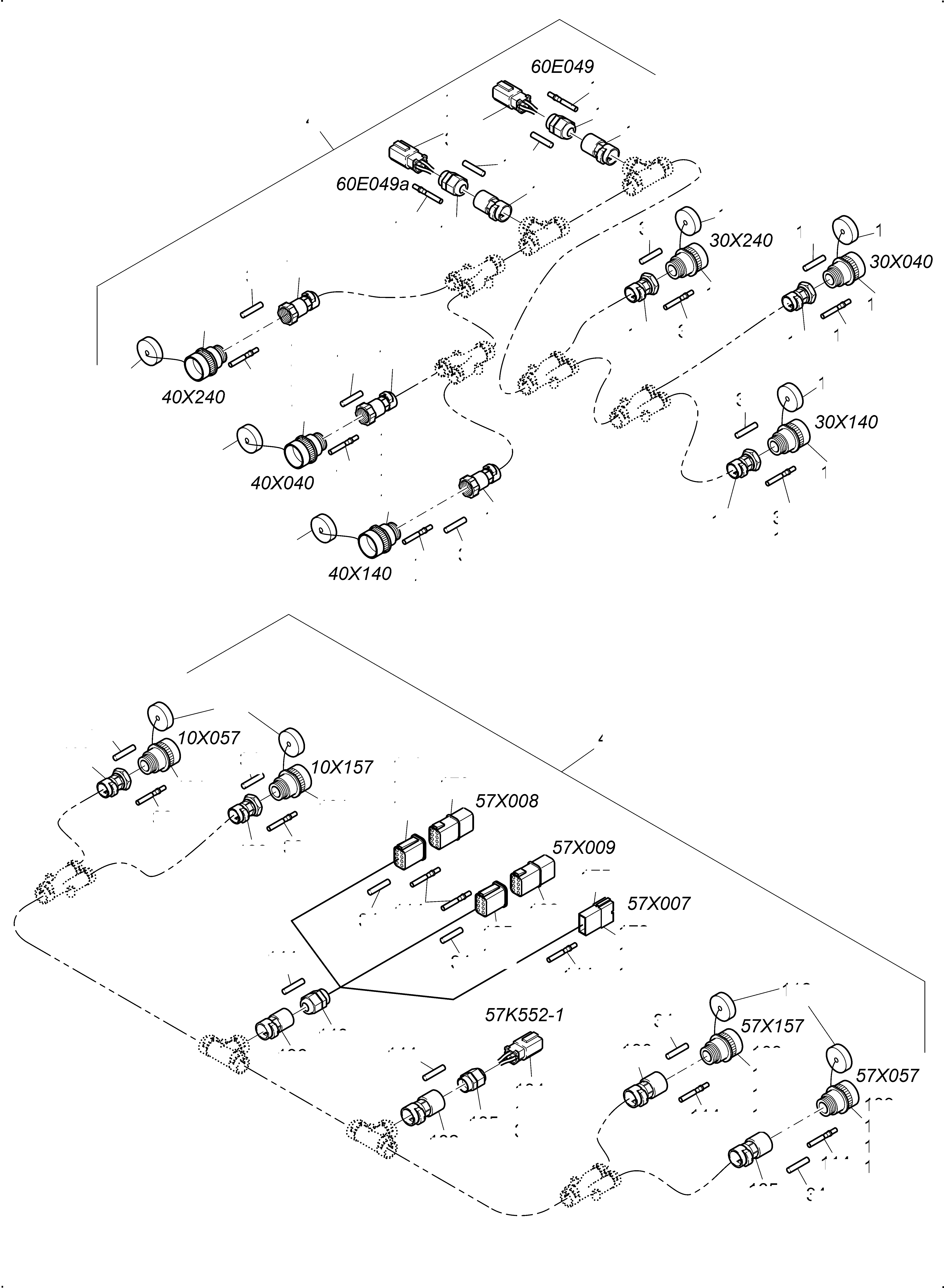 Komatsu parts book diagram for PC4000-11 S/N 08312: LIGHTING EQUIPMENT ENGINE HOUSE AND COUNTER WEIGHT