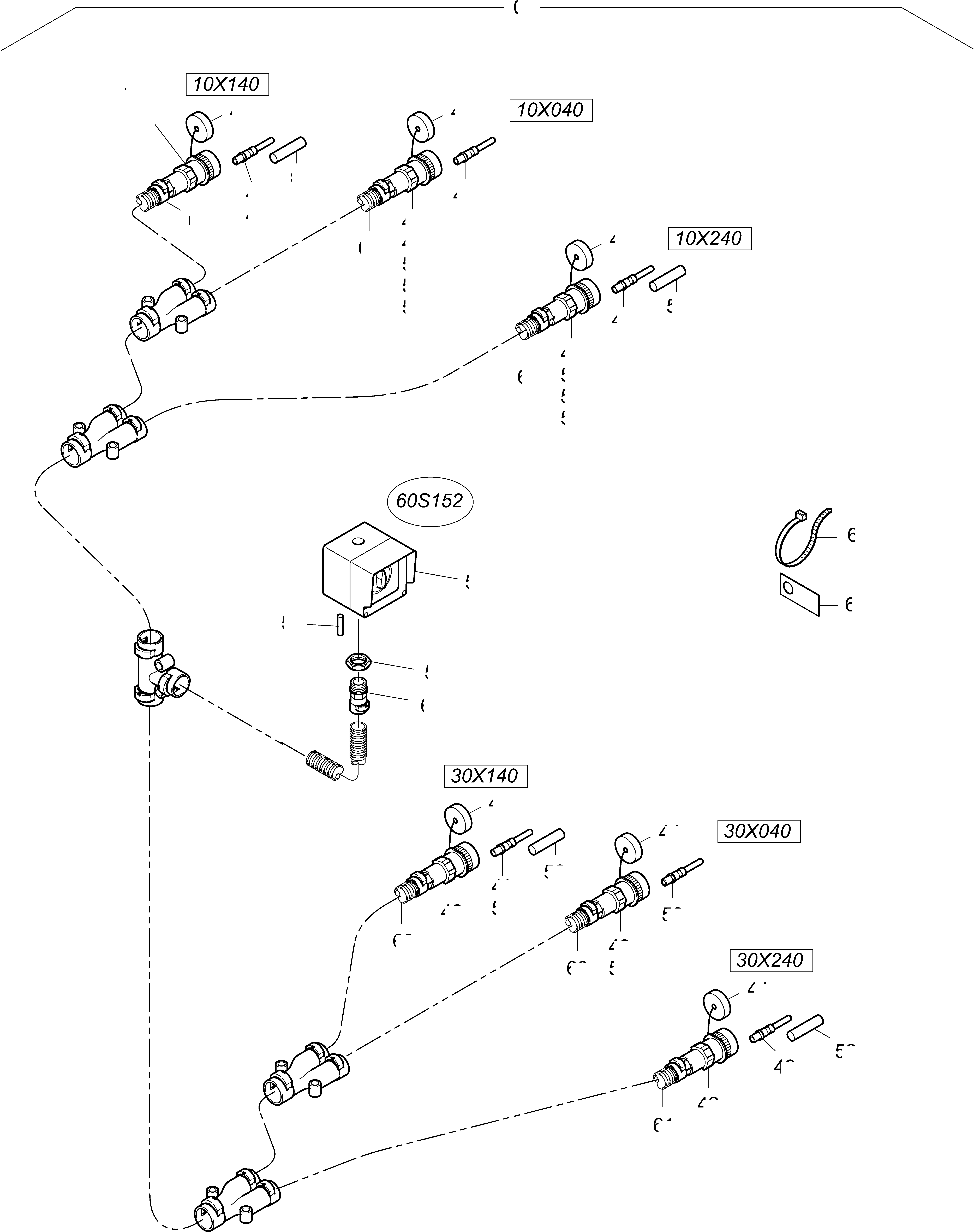 Komatsu parts book diagram for PC4000-11 S/N 08312: CABLES - TANK SENSOR