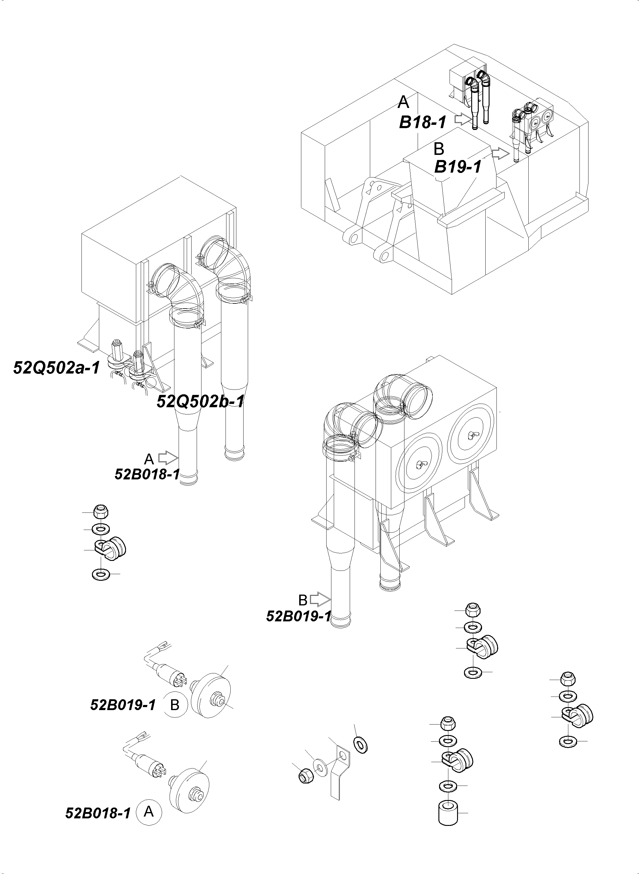 Komatsu parts book diagram for PC4000-11 S/N 08312: ELECTR. PARTS AIR INTAKE