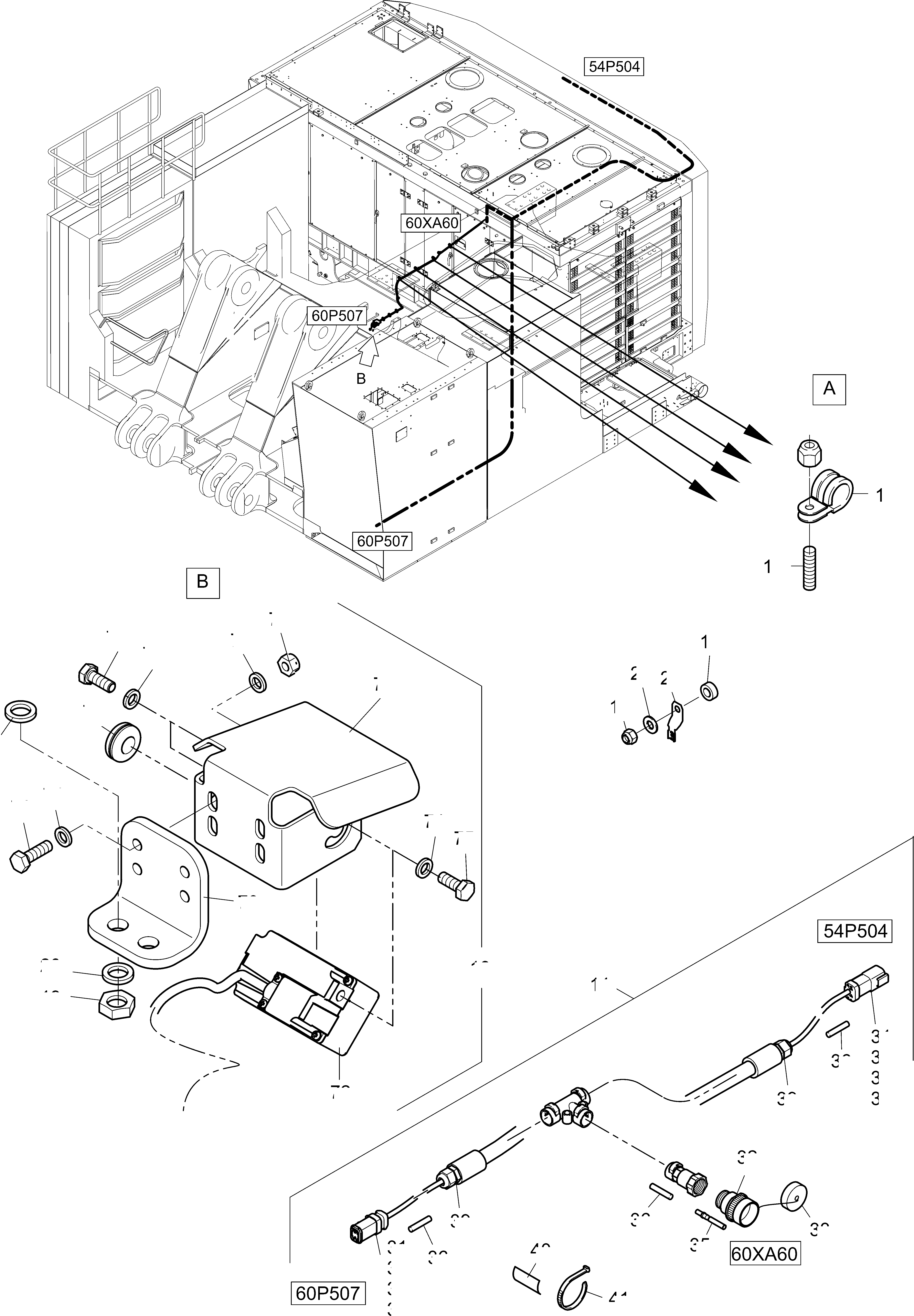 Komatsu parts book diagram for PC4000-11 S/N 08312: KOMVISION CAMERASYSTEM