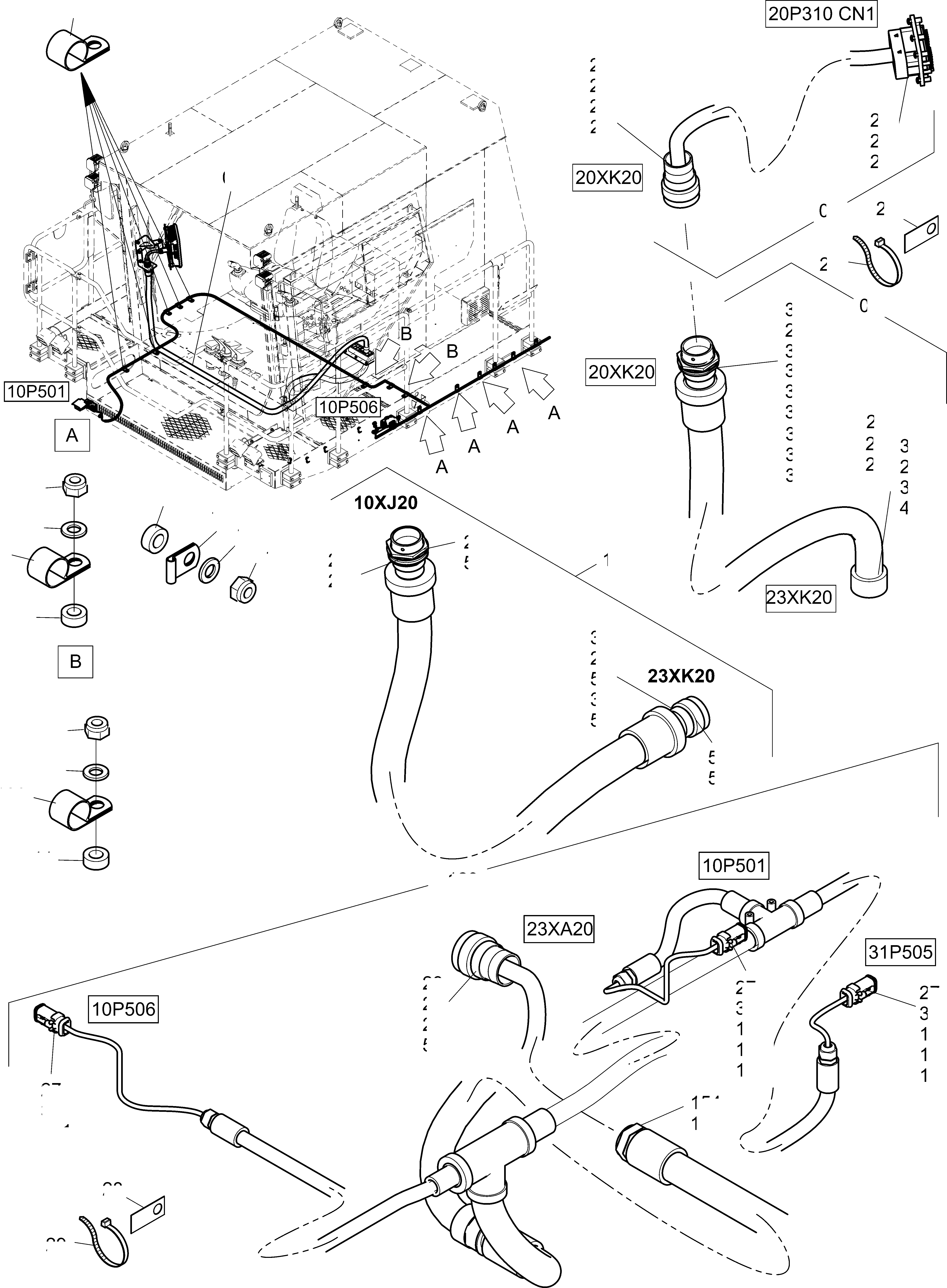 Komatsu parts book diagram for PC4000-11 S/N 08312: KOMVISION CAMERASYSTEM CAB, SUPPORT