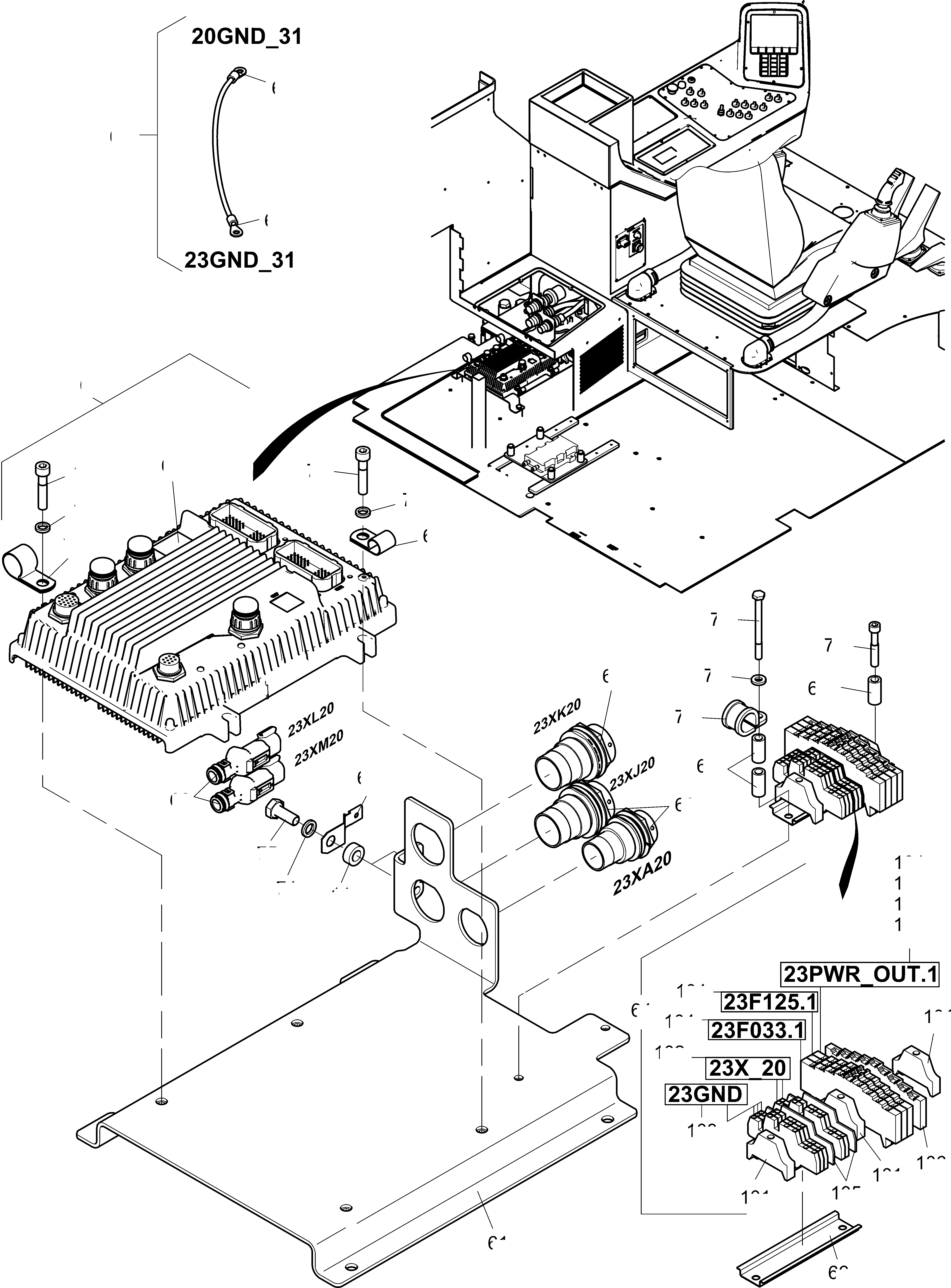 Komatsu parts book diagram for PC4000-11 S/N 08312: KOMVISION CAMERASYSTEM CAB, SUPPORT