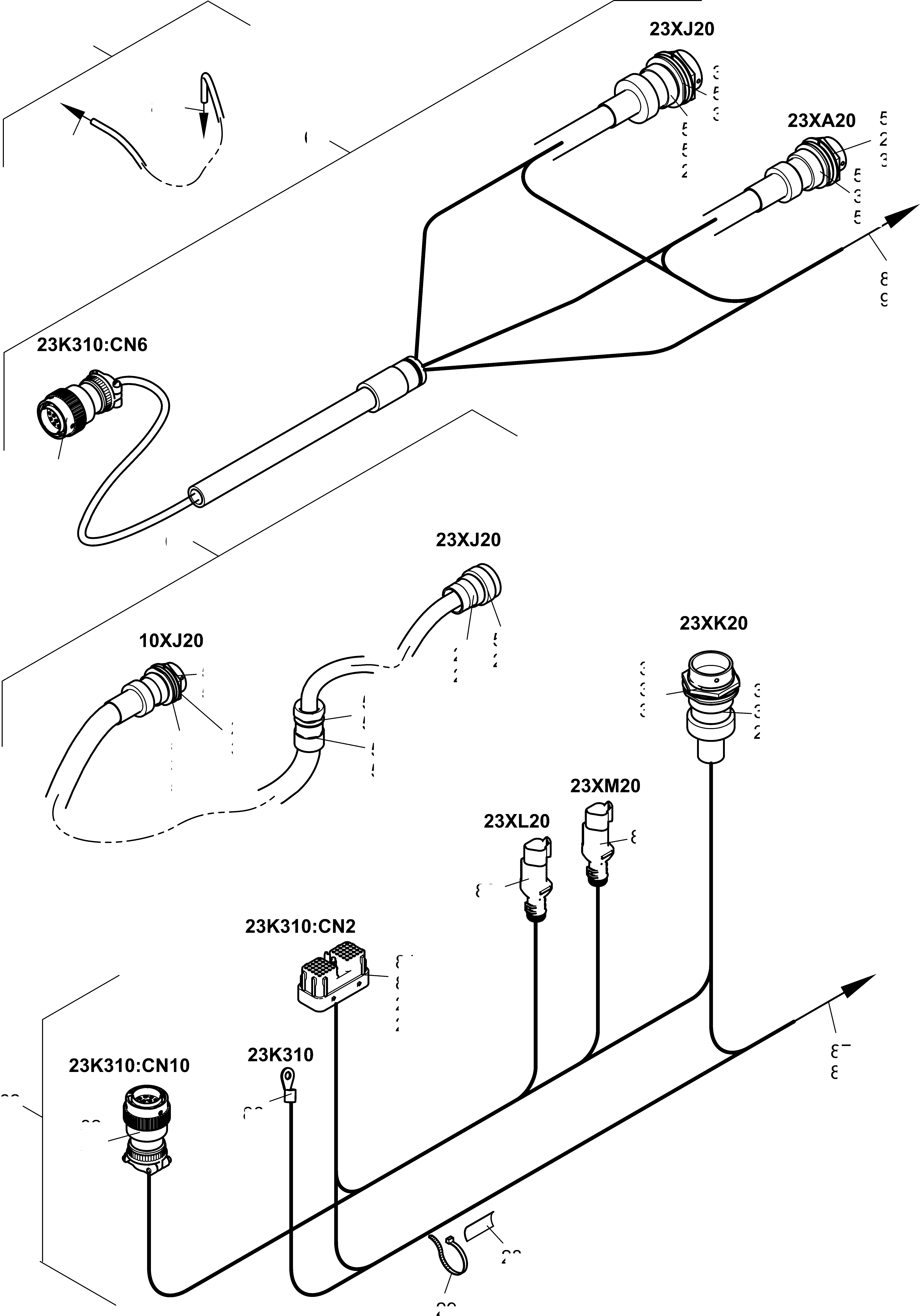 Komatsu parts book diagram for PC4000-11 S/N 08312: KOMVISION CAMERASYSTEM CAB, SUPPORT