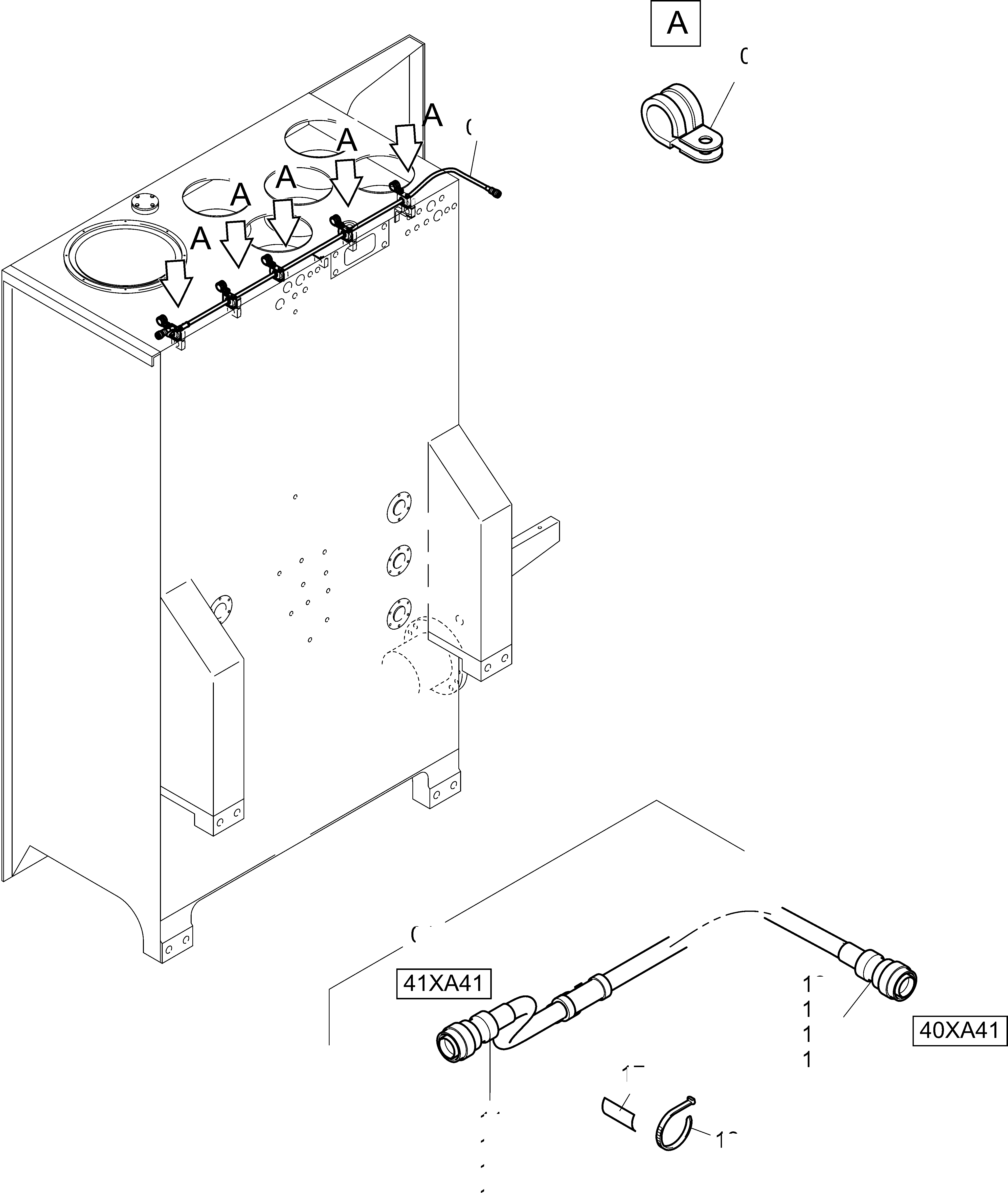 Komatsu parts book diagram for PC4000-11 S/N 08312: KOMVISION CAMERASYSTEM OIL TANK, OIL COOLER