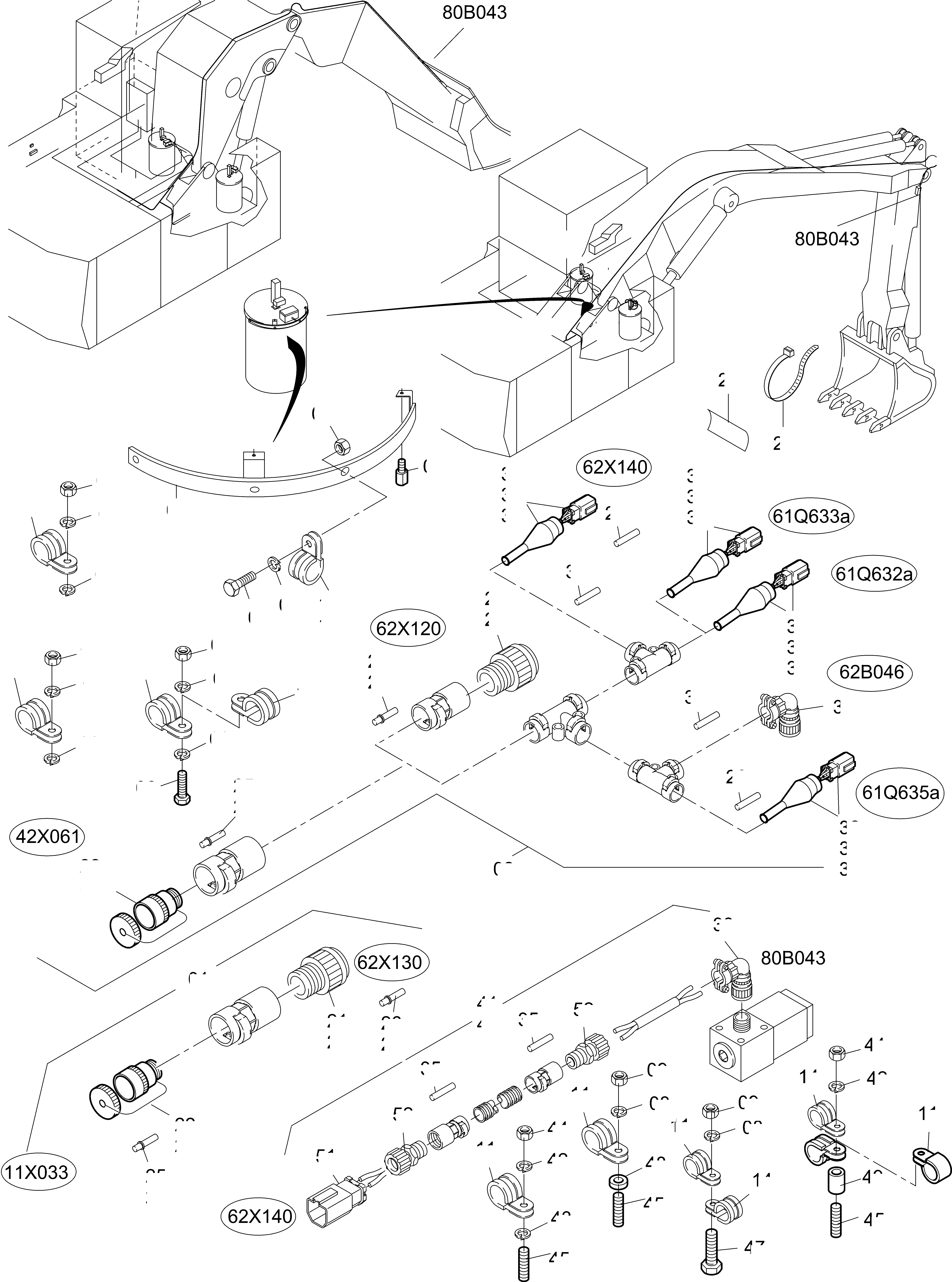 Komatsu parts book diagram for PC4000-11 S/N 08312: ELECTRIC PARTS LUBE SYSTEM