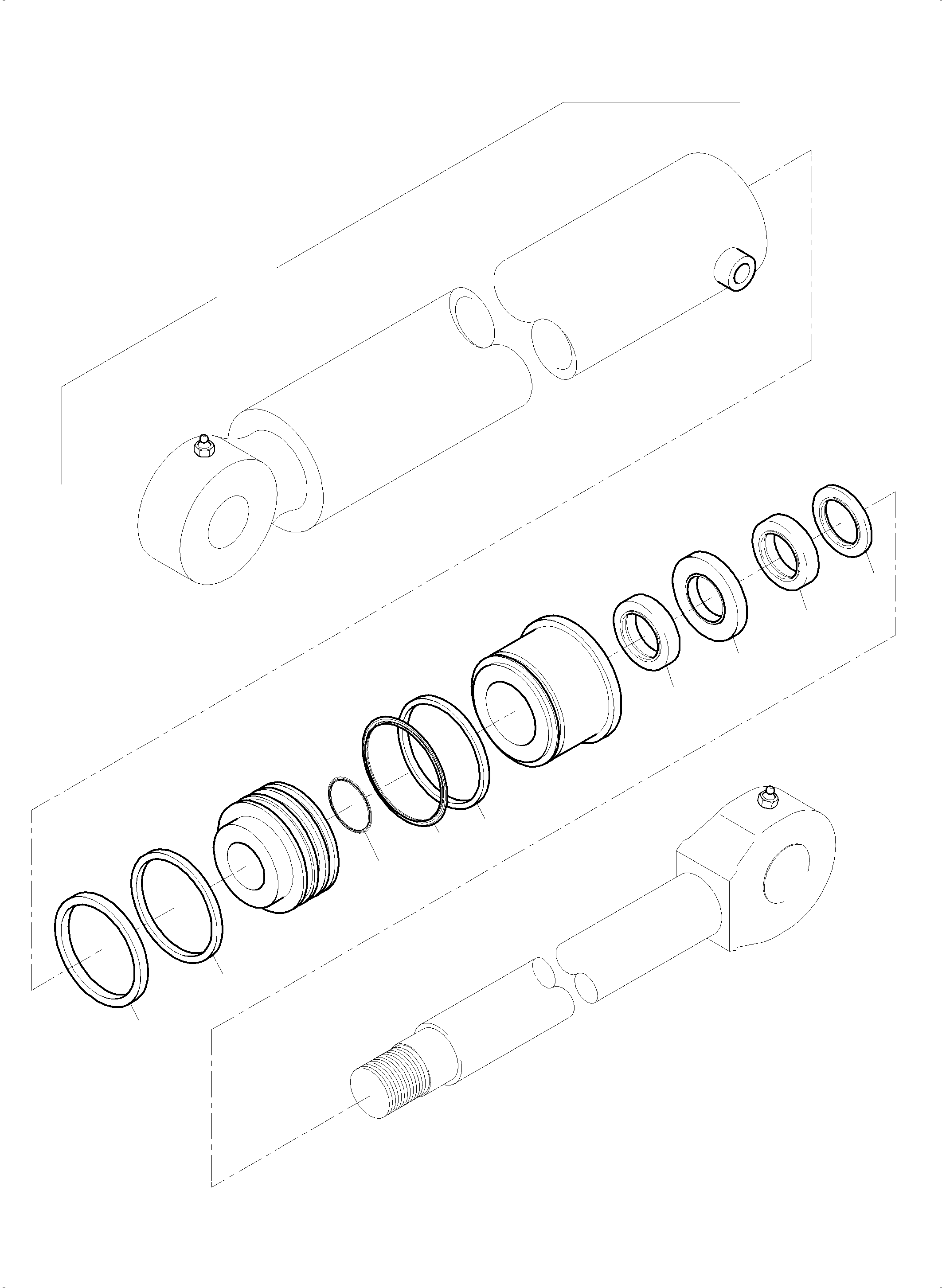 Komatsu parts book diagram for PC4000-11 S/N 08312: HYDRAULIC CYLINDER