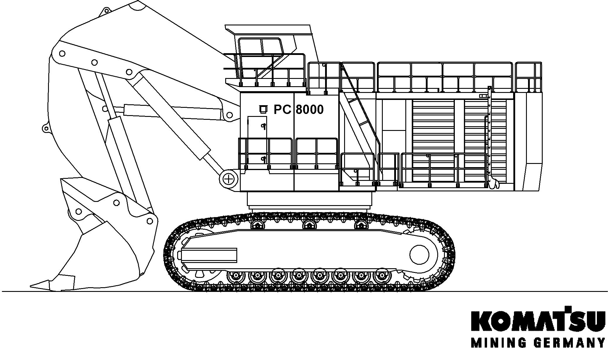 Excavators Mining Komatsu / PC8000-1E S/N 12036(g12036)