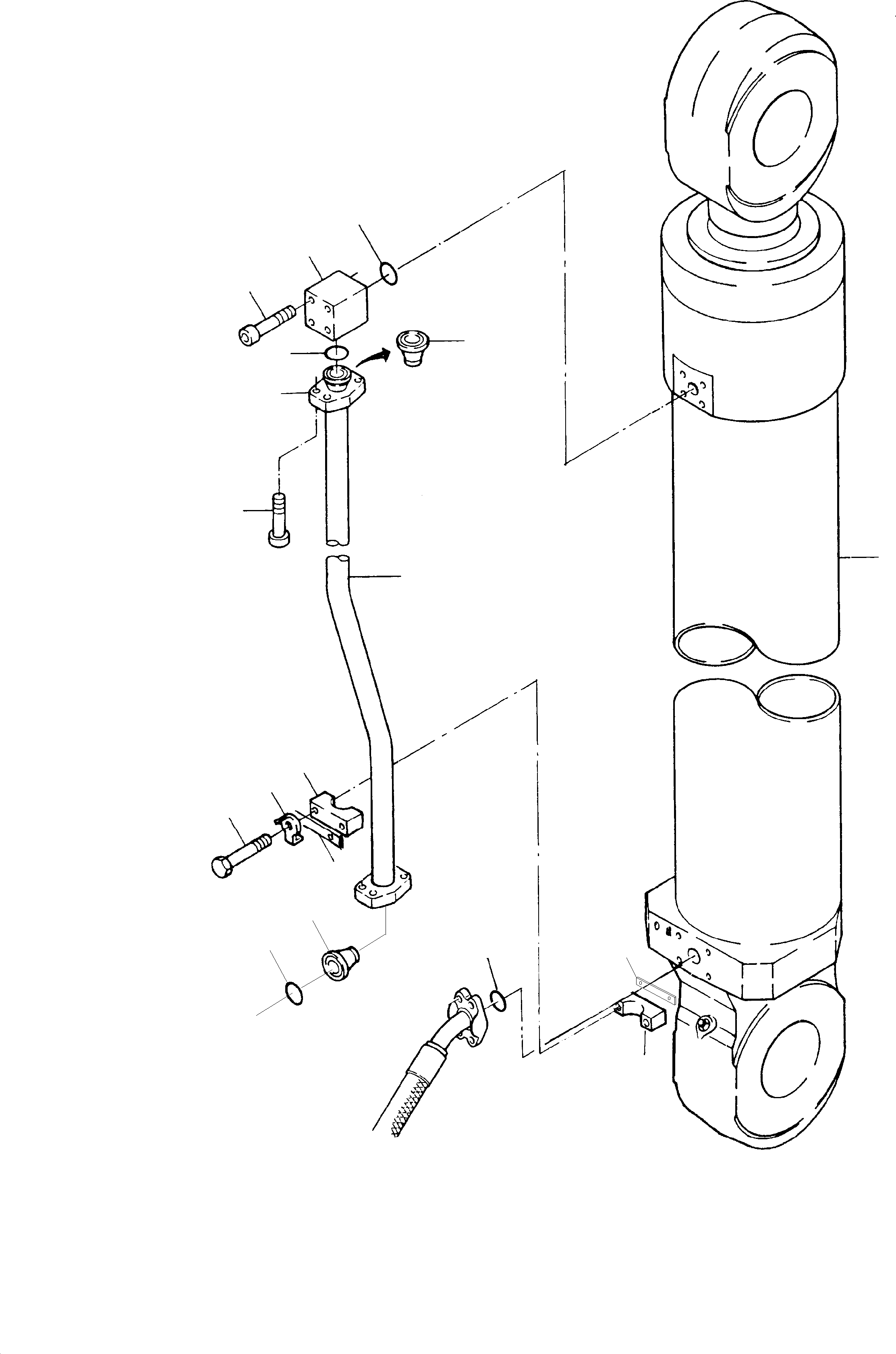 Excavators Mining Komatsu / PC8000-1E S/N 12036(g12036) / Stick Cylinder with PIping(113-4135b : 113-4135b)