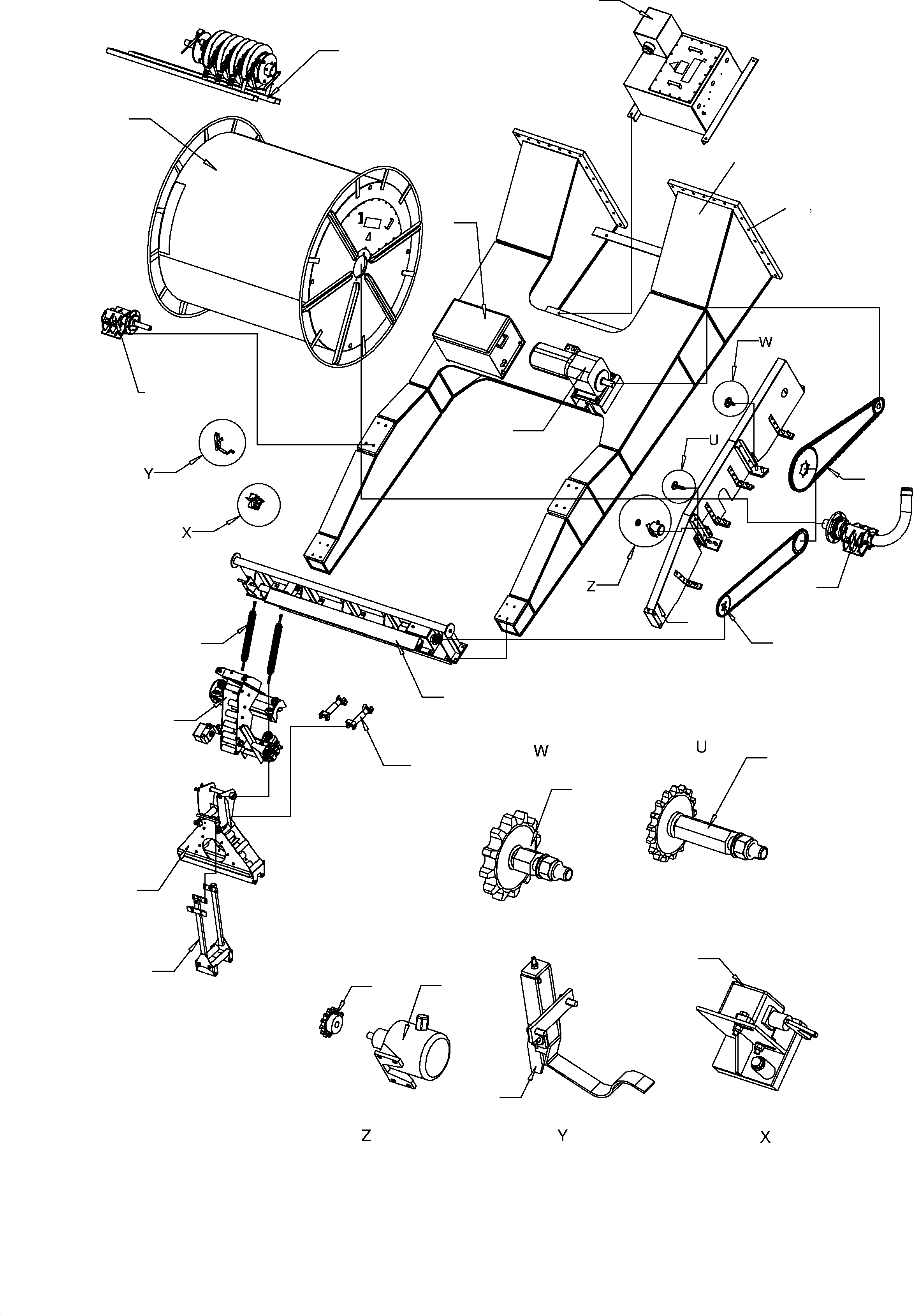 Excavators Mining Komatsu / PC8000-1E S/N 12036(g12036) / Cable Drum Mounting(612-3190a : 612-3190a)