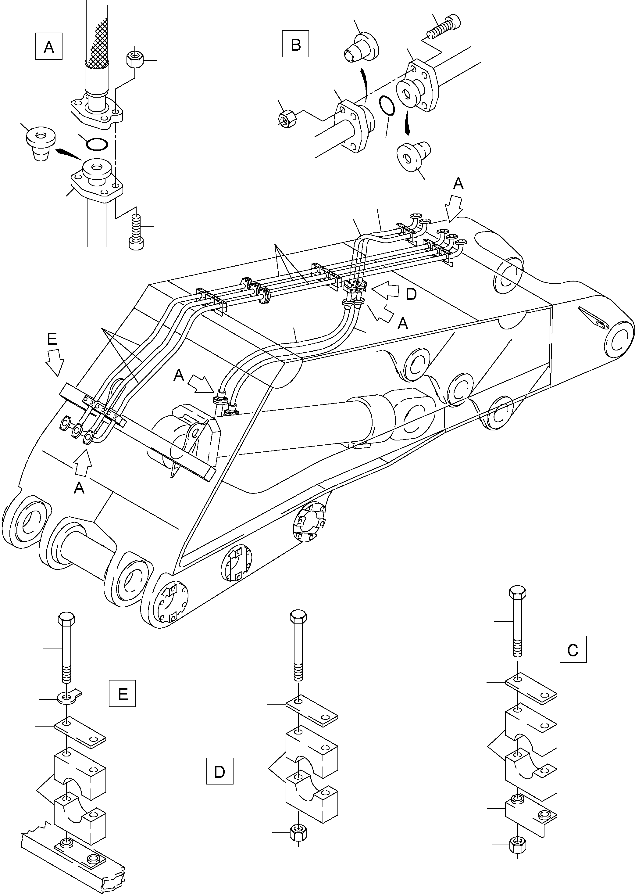 Excavators Mining Komatsu / PC8000-1E S/N 12036(g12036) / Boom 8.15 m(113-4000c : 113-4000c)