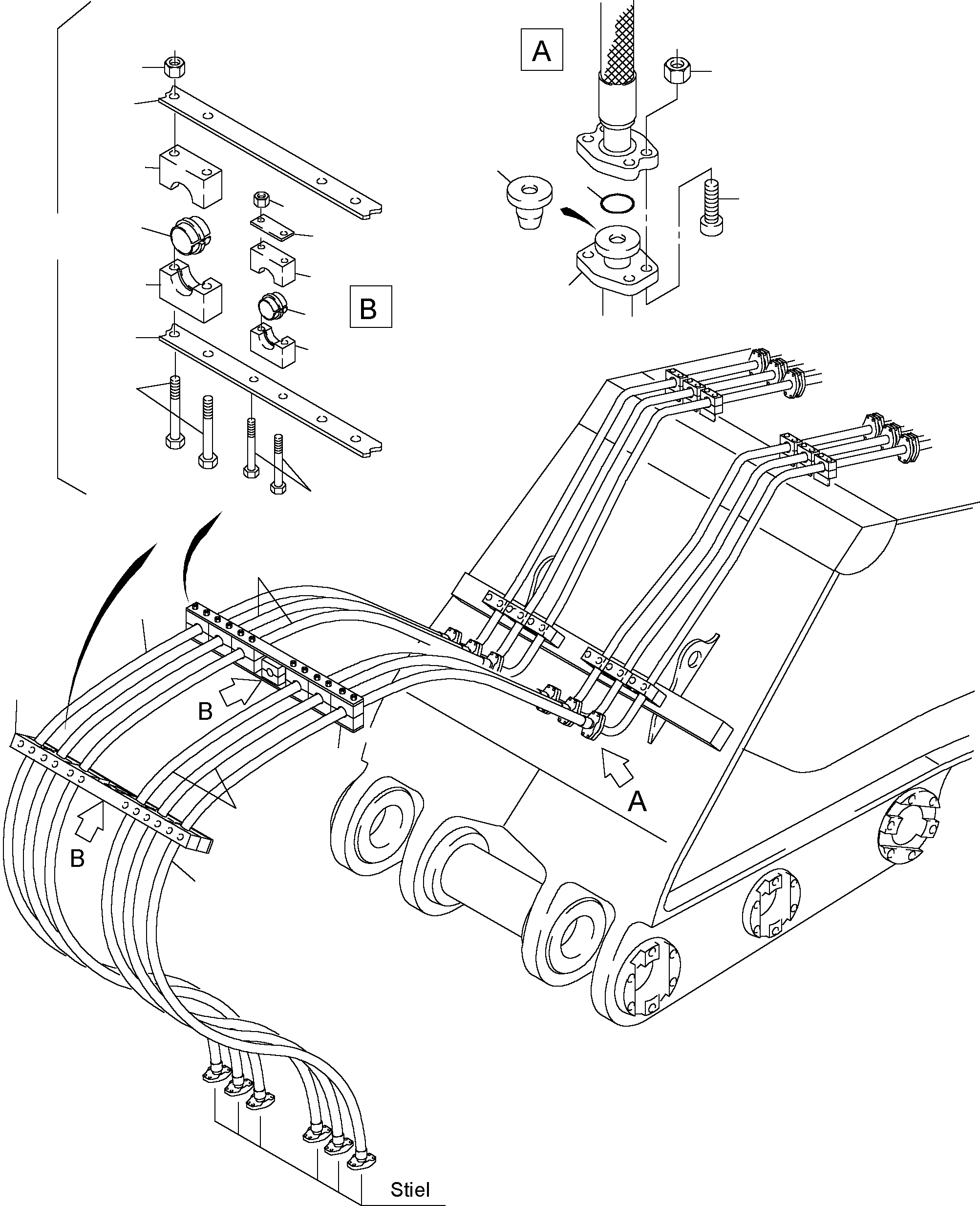 Excavators Mining Komatsu / PC8000-1E S/N 12036(g12036) / Boom 8.15 m(113-4000c : 113-4000c)