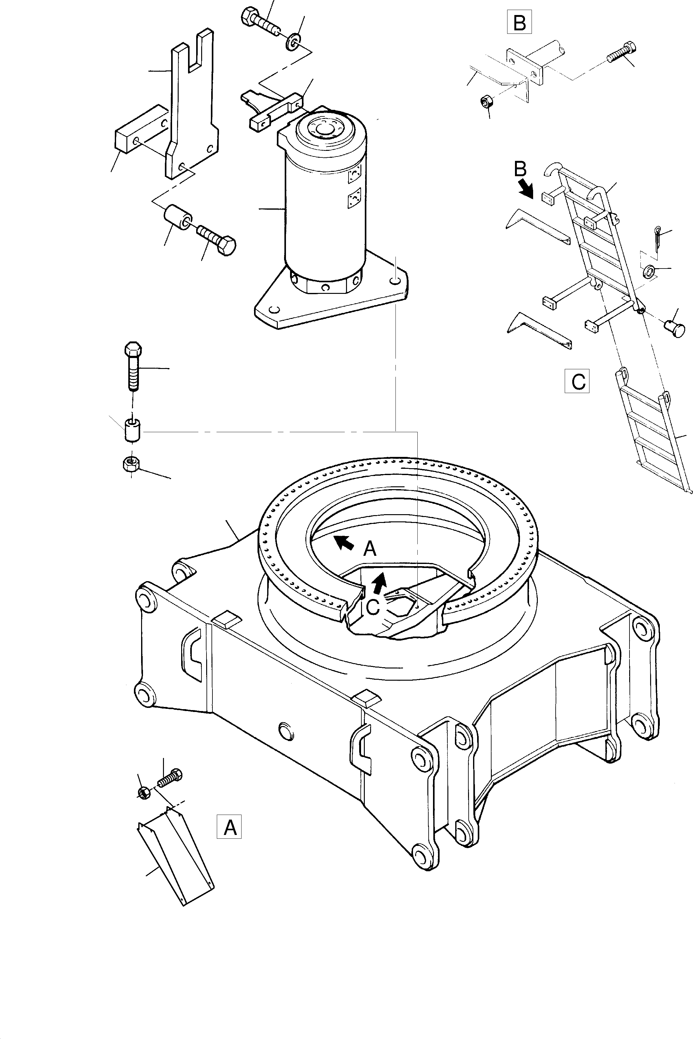 Excavators Mining Komatsu / PC8000-1E S/N 12036(g12036) / Carbody and Rotary Joint(113-3150b : 113-3150b)