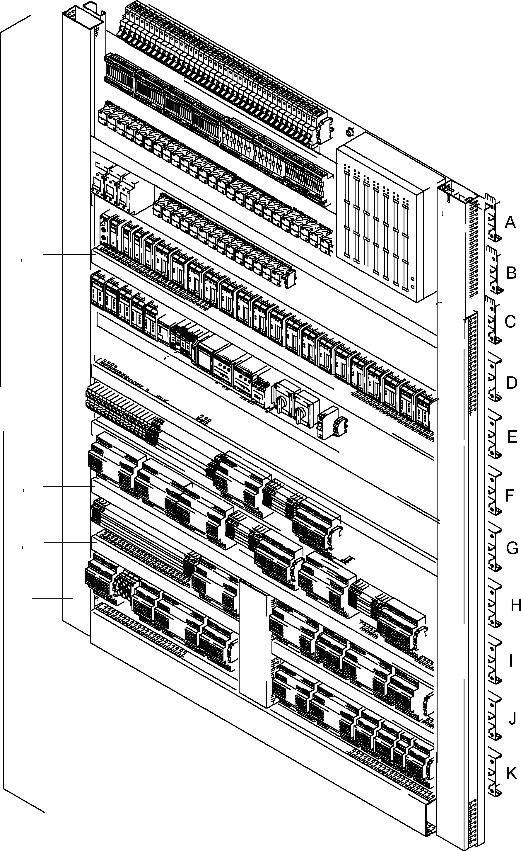 Excavators Mining Komatsu / PC8000-6E S/N 12039(g12039) / Main Switch Box in Cab Support(612-2165e : 612-2165e)