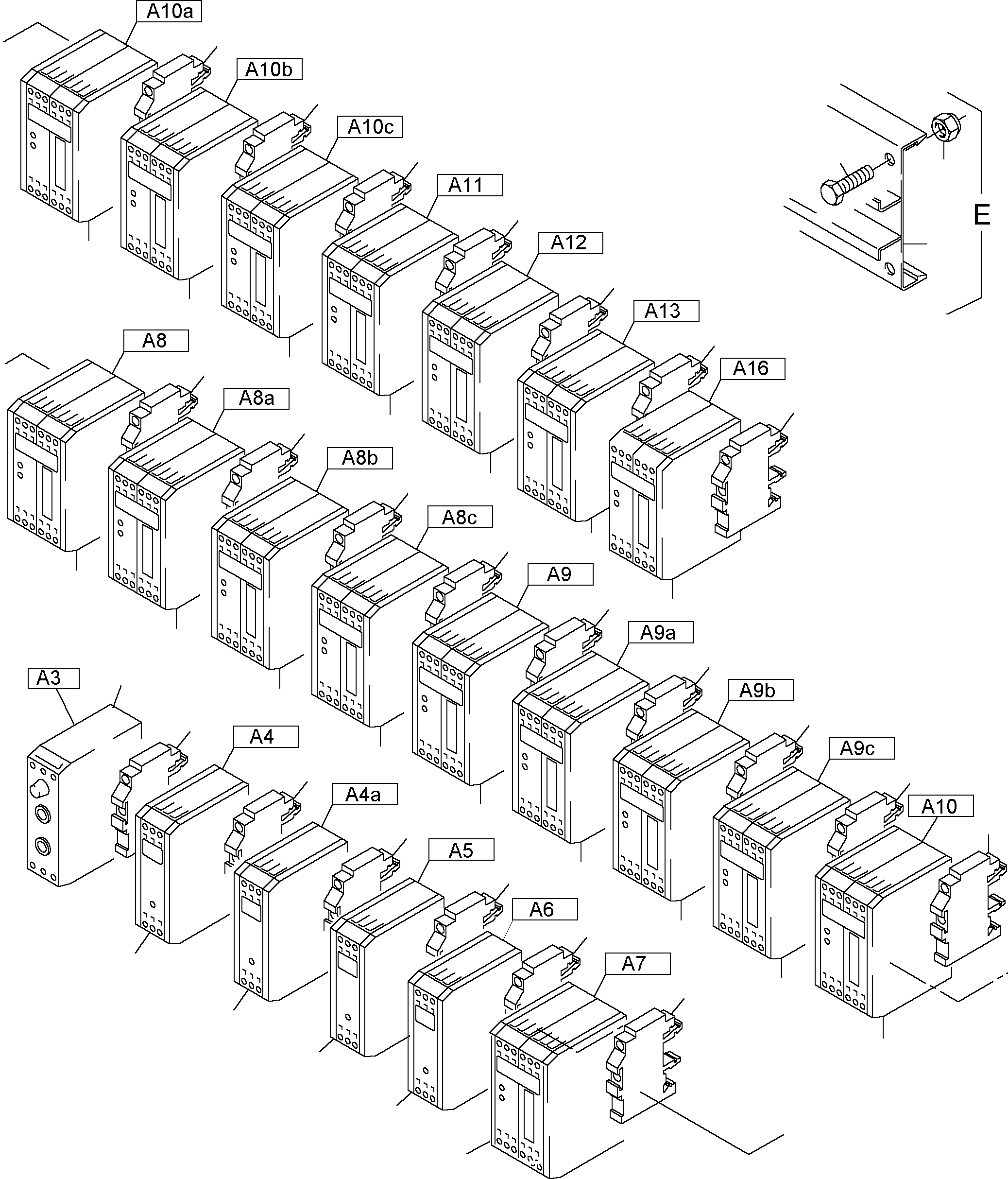 Excavators Mining Komatsu / PC8000-6E S/N 12039(g12039) / Main Switch Box in Cab Support(612-2165e : 612-2165e)