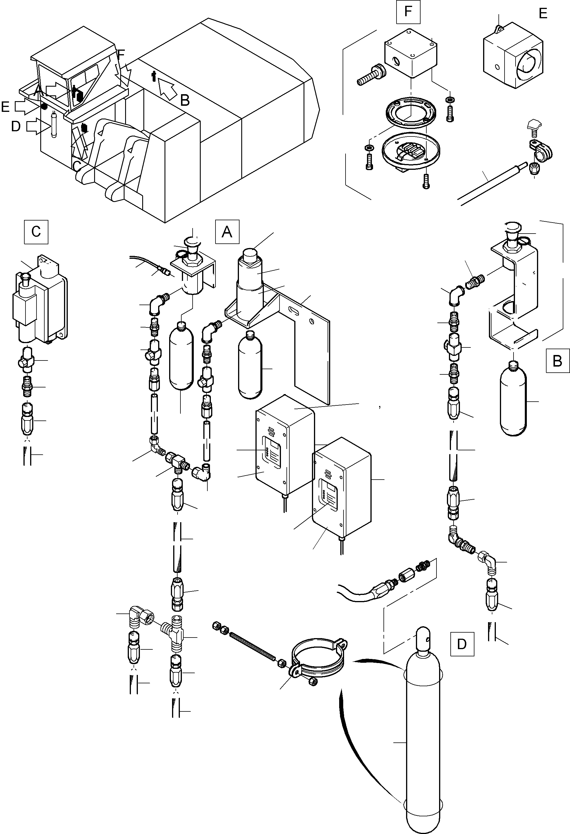 Excavators Mining Komatsu / PC8000-6E S/N 12041(g12041) / Actuating System, HandOperated(612-2400a : 612-2400a)