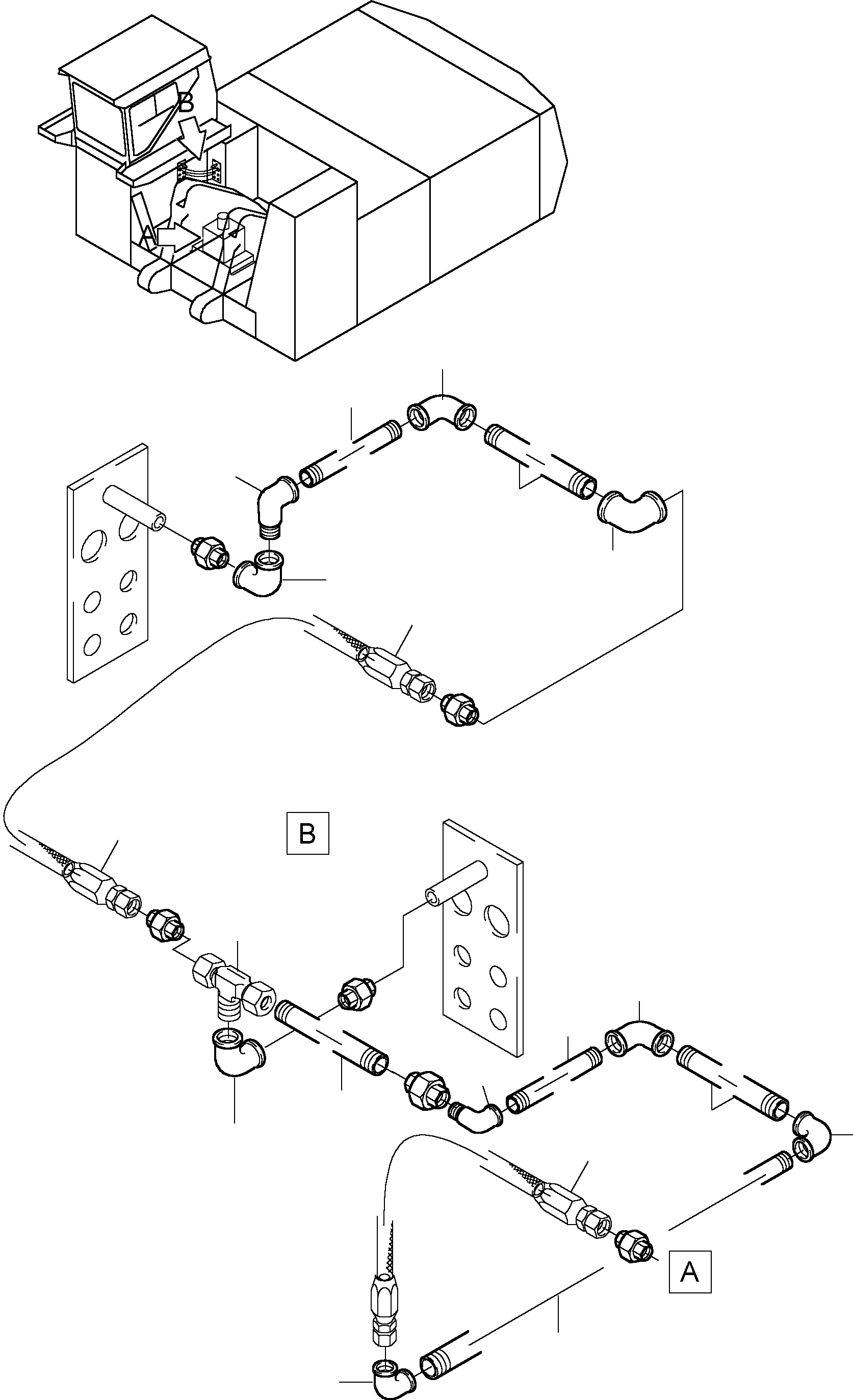 Excavators Mining Komatsu / PC8000-6E S/N 12041(g12041) / Actuating System, HandOperated(612-2400a : 612-2400a)