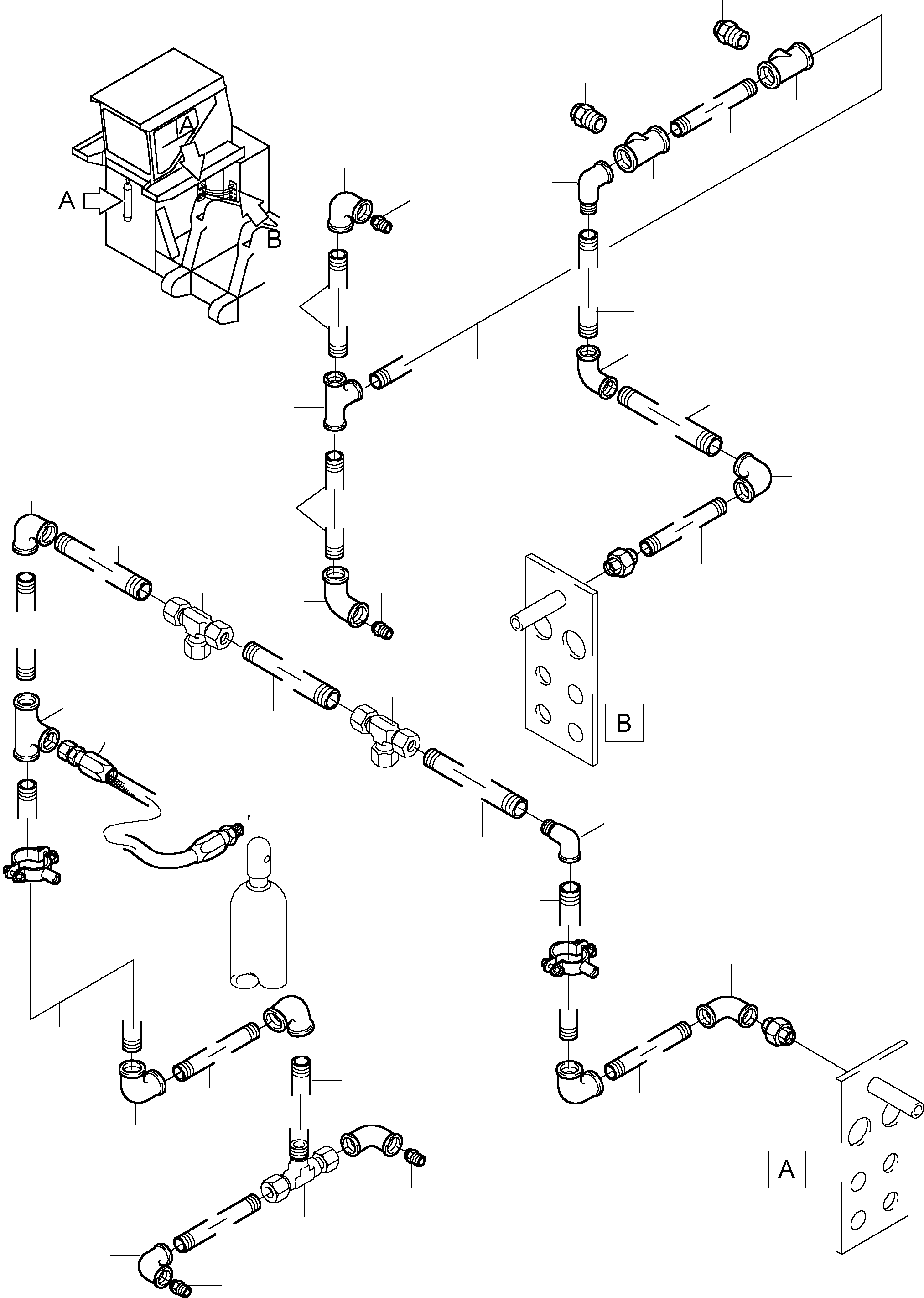 Excavators Mining Komatsu / PC8000-6E S/N 12041(g12041) / Actuating System, HandOperated(612-2400a : 612-2400a)