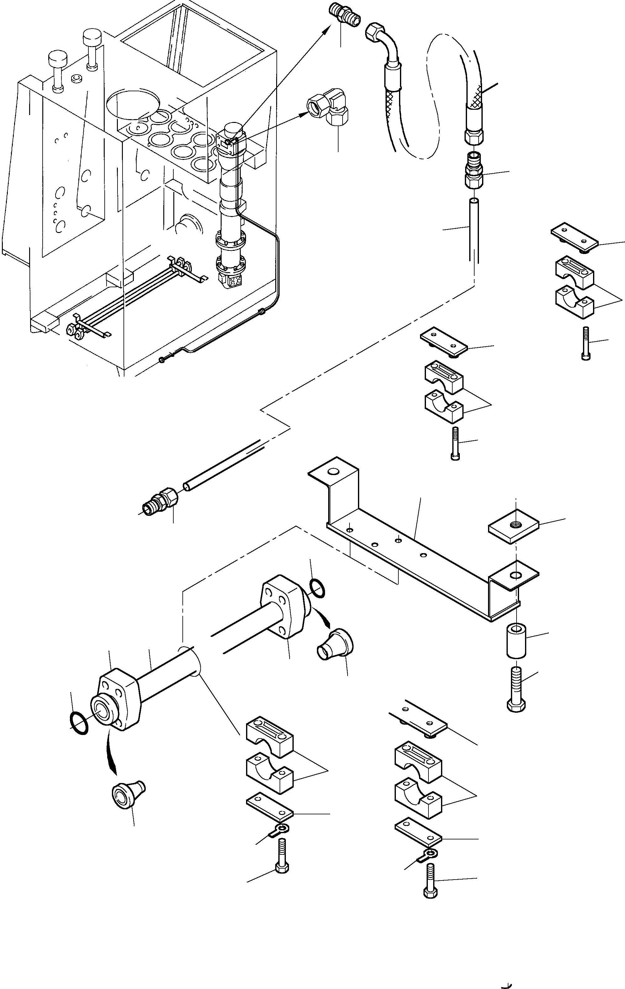 Excavators Mining Komatsu / PC8000-6E S/N 12042(g12042) / Piping - Main Oil Tank(113-1807b : 113-1807b)