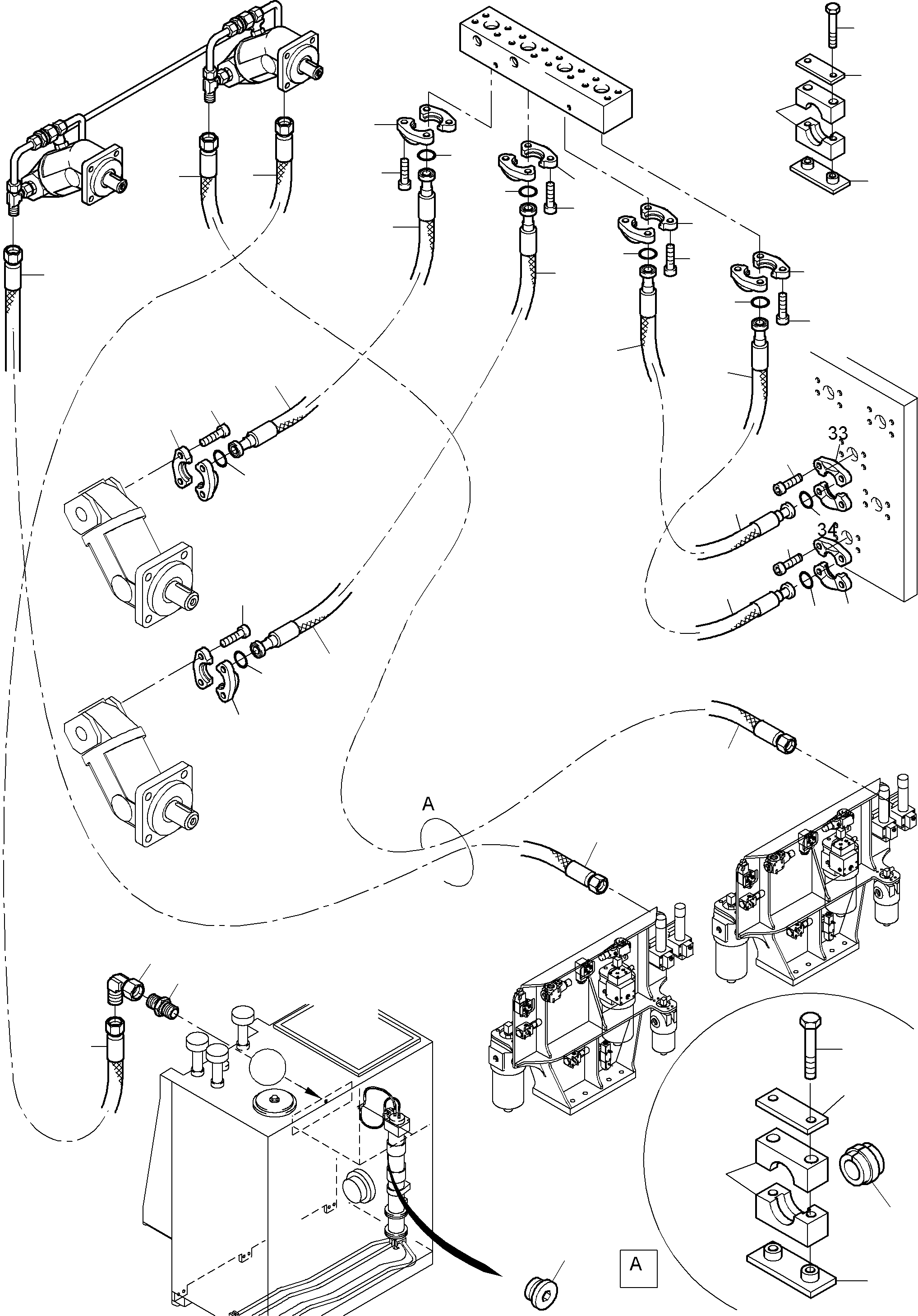 Excavators Mining Komatsu / PC8000-6E S/N 12042(g12042) / Aux. Oil Cooler Arr.(113-1872b : 113-1872b)