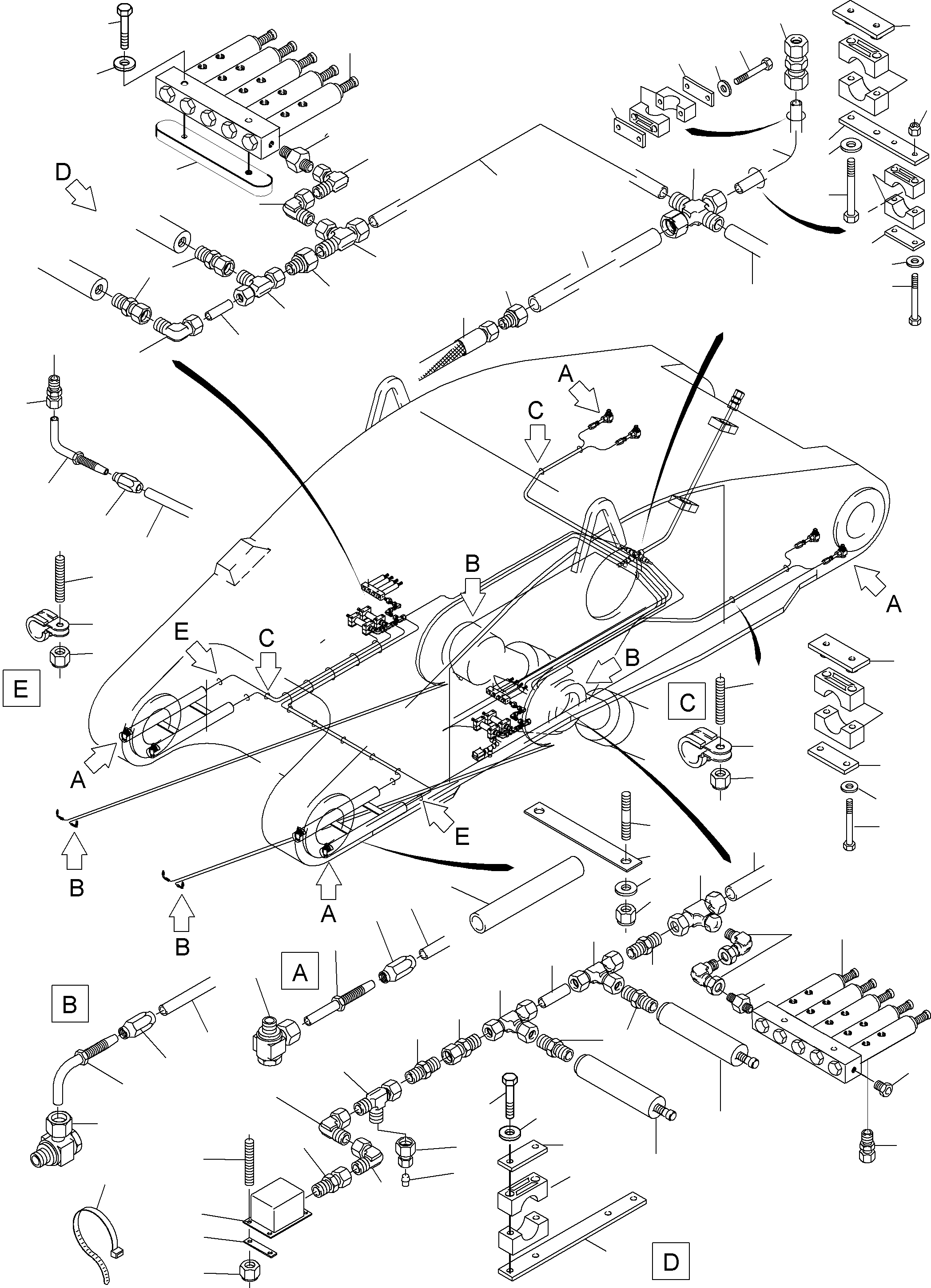 Excavators Mining Komatsu / PC8000-6 S/N 12053(g12053) / Stick 5.75 m - Central Lubrication(113-2345e : 113-2345e)