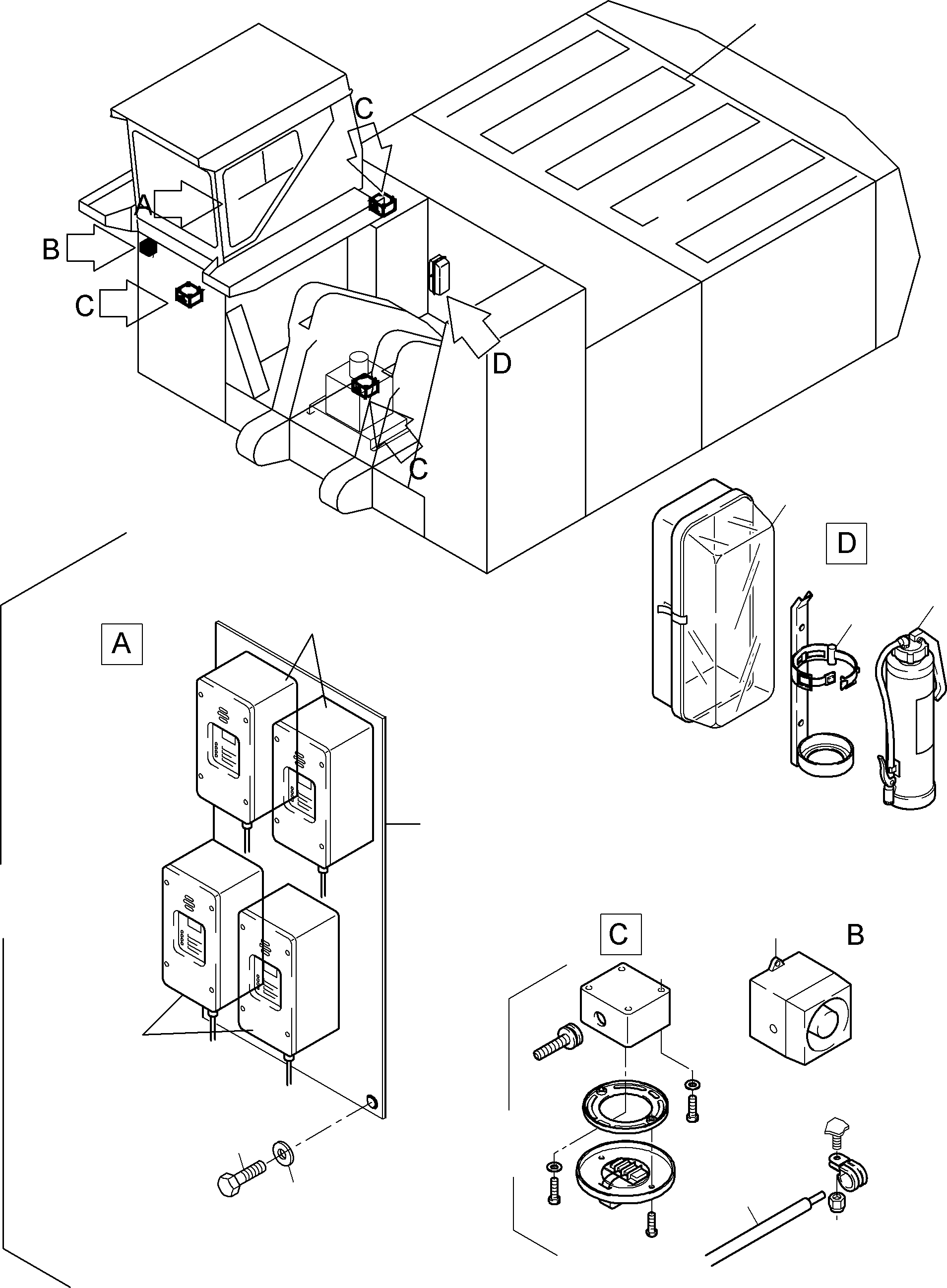Excavators Mining Komatsu / PC8000-6E S/N 12054(g12054) / Actuating System, Hand Operated(612-2405 : 612-2405)