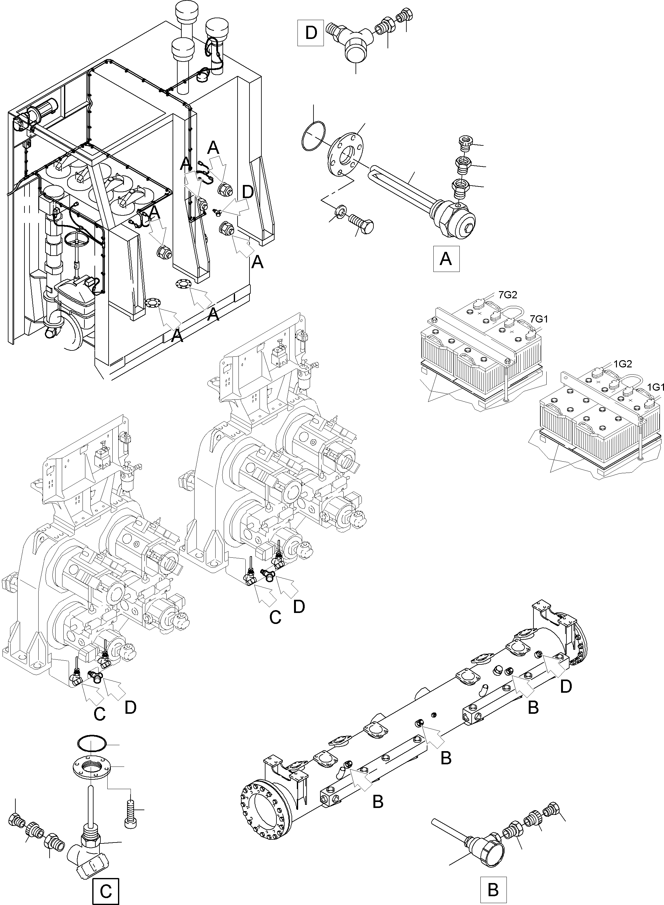 Excavators Mining Komatsu / PC8000-6E S/N 12054(g12054) / Temperature Conditioning - Hydaulic Oil(612-2500 : 612-2500)