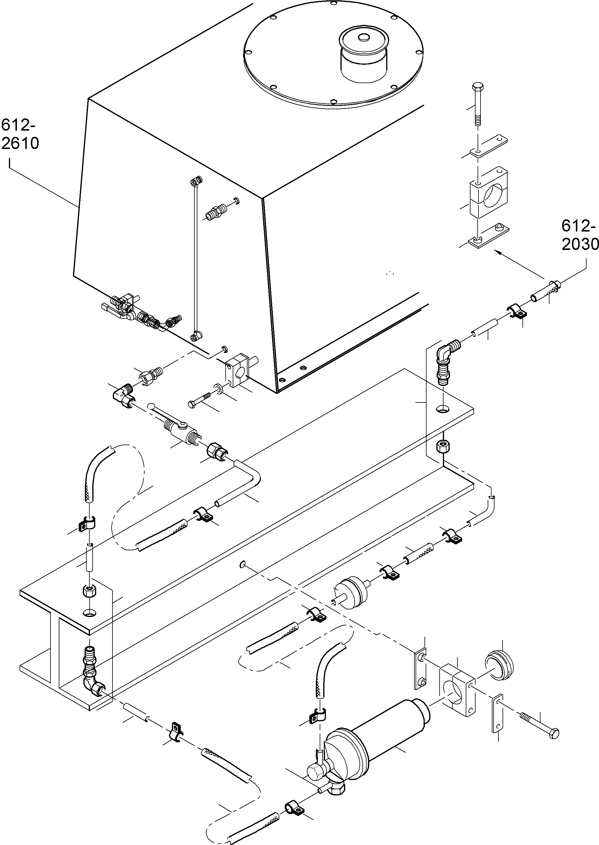 Excavators Mining Komatsu / PC8000-6E S/N 12054(g12054) / Installation fuel pump for auxiliary heating(612-2615 : 612-2615)
