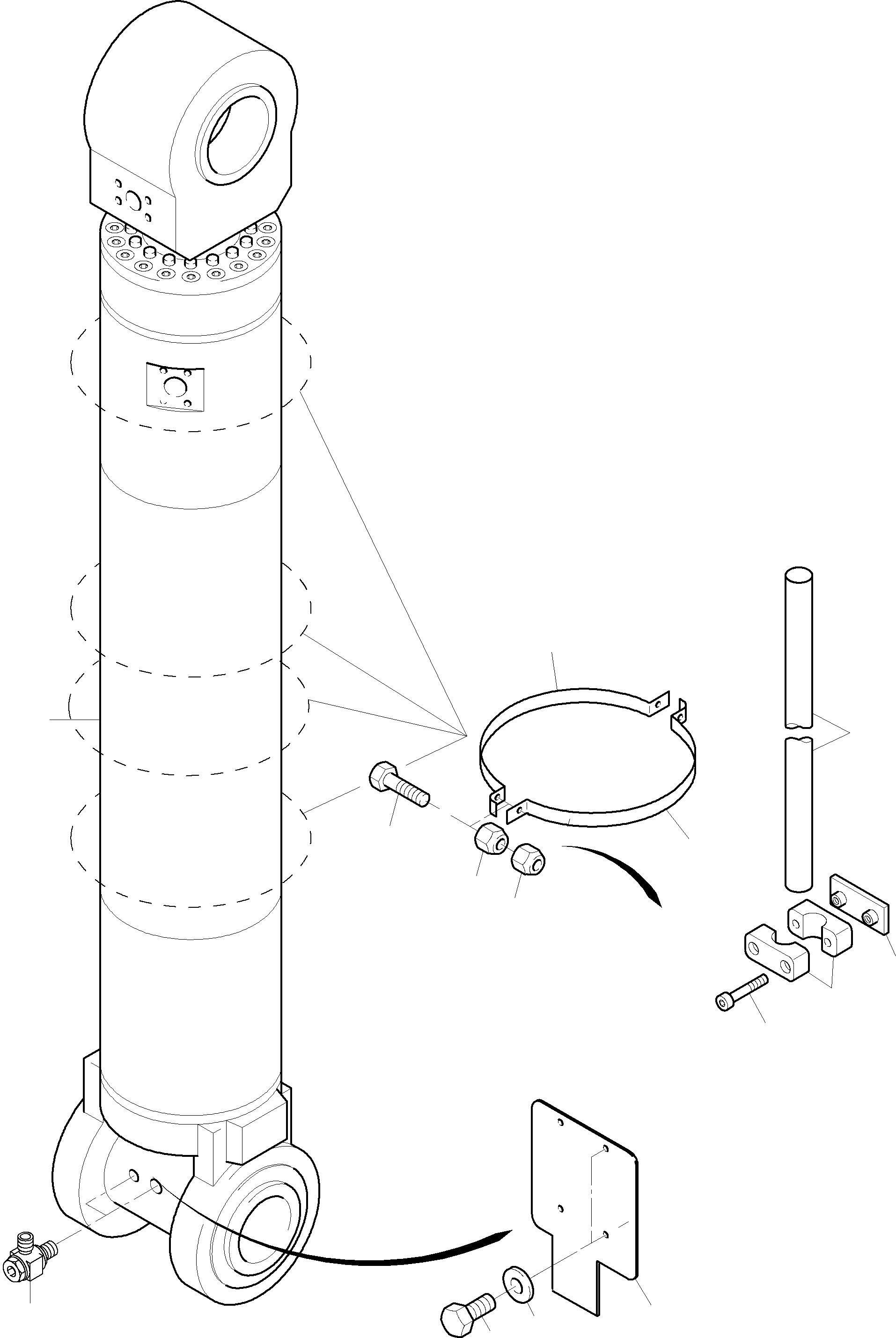 Excavators Mining Komatsu / PC8000-6E S/N 12054(g12054) / Pipes - Bucket Cylinder R.H. and L.H.(113-4235b : 113-4235b)
