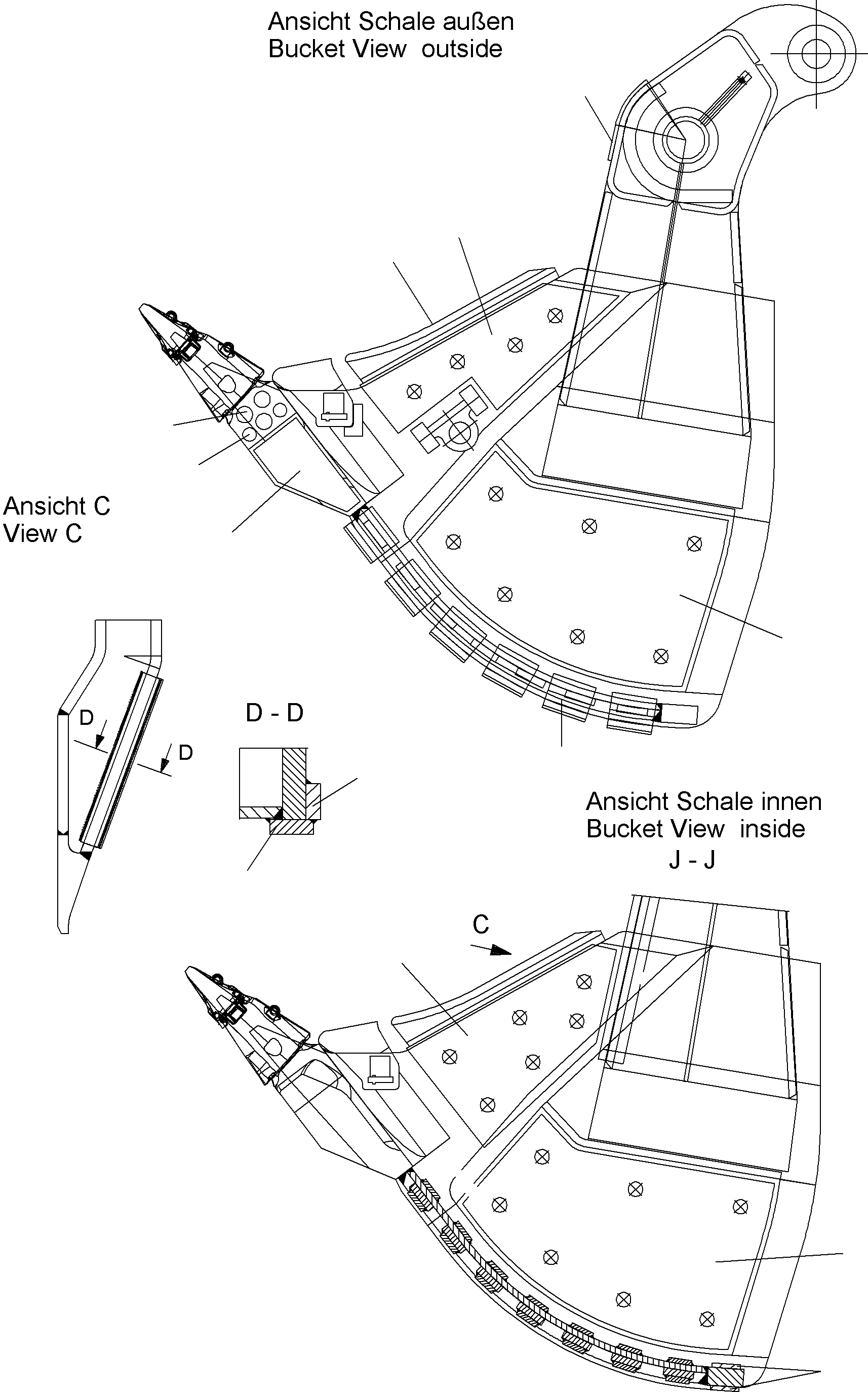 Excavators Mining Komatsu / PC8000-6E S/N 12054(g12054) / Wear Parts  Bullclam 36cbm M3WP4(113-5287 : 113-5287)