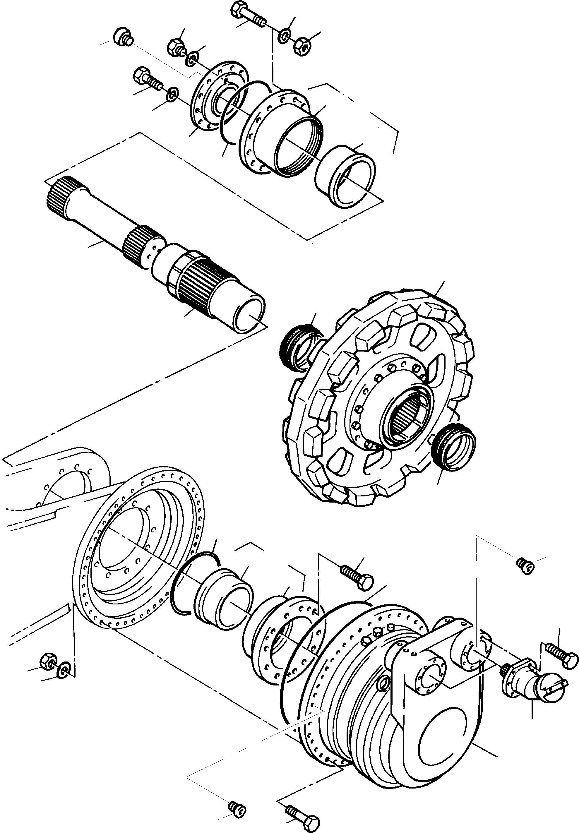 Excavators Mining Komatsu / PC8000-6E S/N 12054(g12054) / Track Group - Drive Sprocket Side, R.H. and L.H.(113-3124-1 : 113-3124-1)
