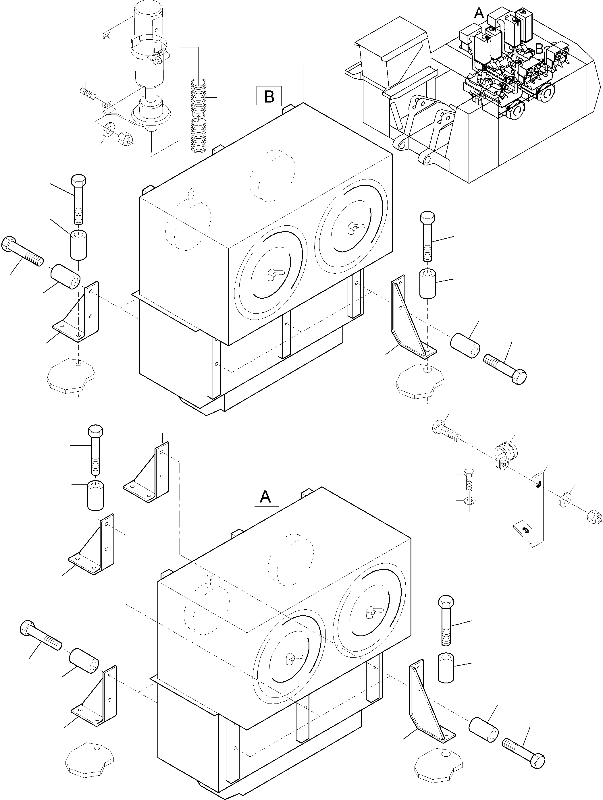 Excavators Mining Komatsu / PC8000-6 S/N 12098(g12098) / Installation - Air Cleaner(113-1253b : 113-1253b)