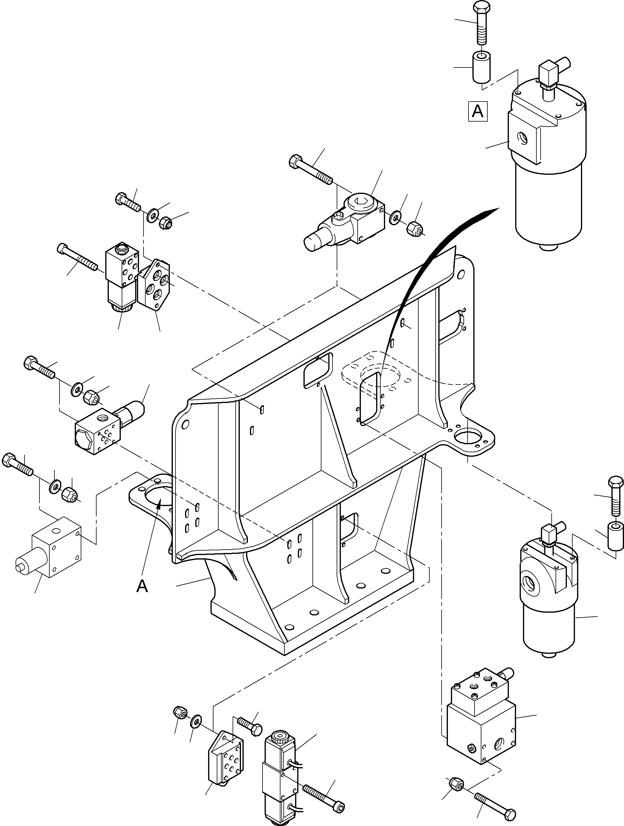 Excavators Mining Komatsu / PC8000-6 S/N 12098(g12098) / Control- and Filter Plate - PDG(113-1833m : 113-1833m)