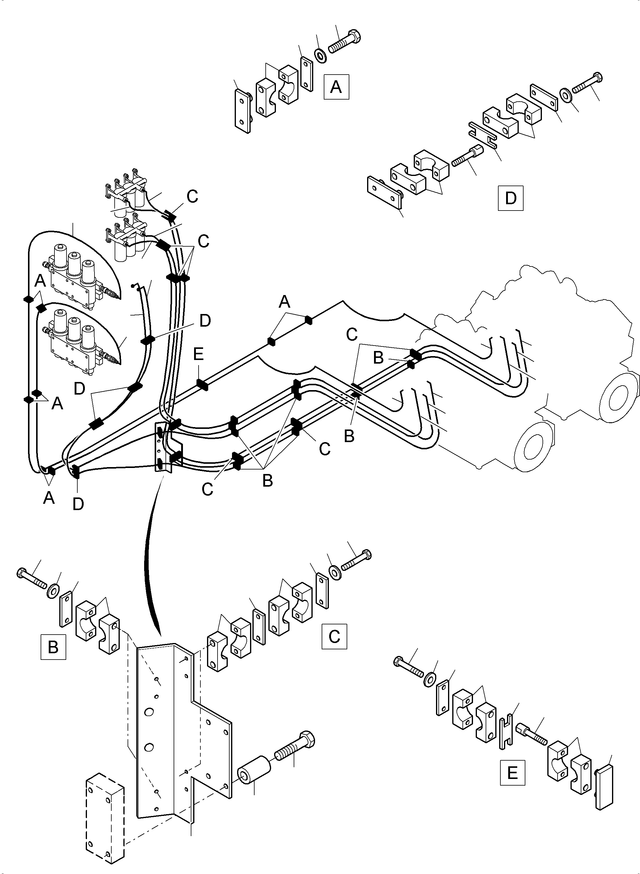 Excavators Mining Komatsu / PC8000-6 S/N 12098(g12098) / Fuel Lines(113-1277d : 113-1277d)
