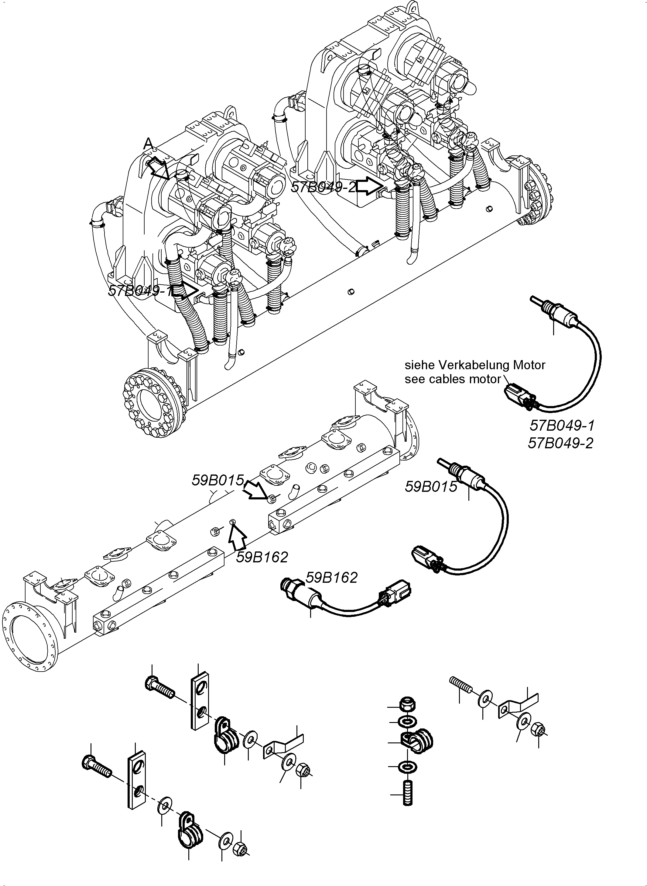 Excavators Mining Komatsu / PC8000-6 S/N 12101(g12101) / Cables - Pump Distributor Gear(113-2255b : 113-2255b)
