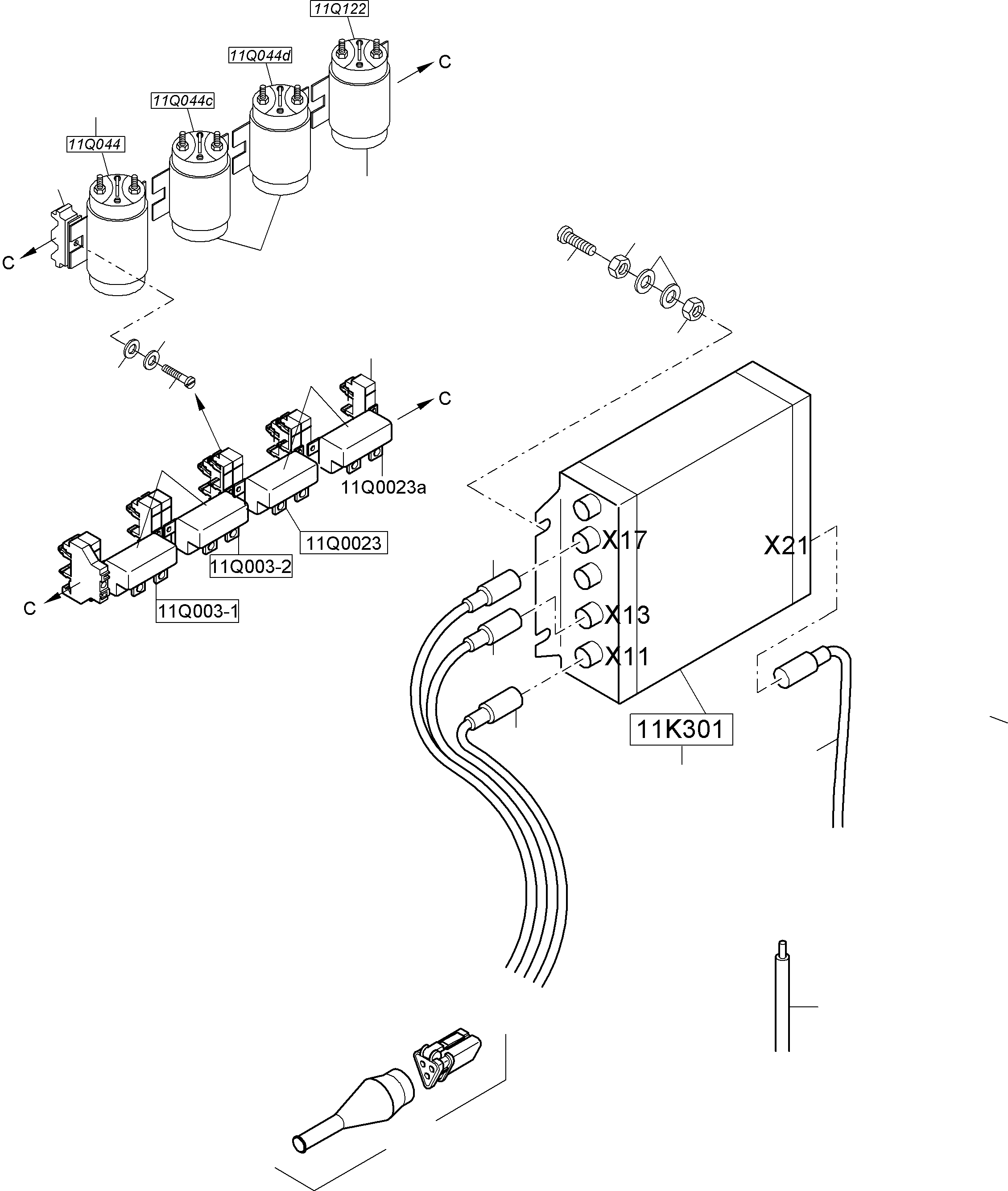 Excavators Mining Komatsu / PC8000-6 S/N 12101(g12101) / Switch framing X2 Ort 11(113-2218b : 113-2218b)