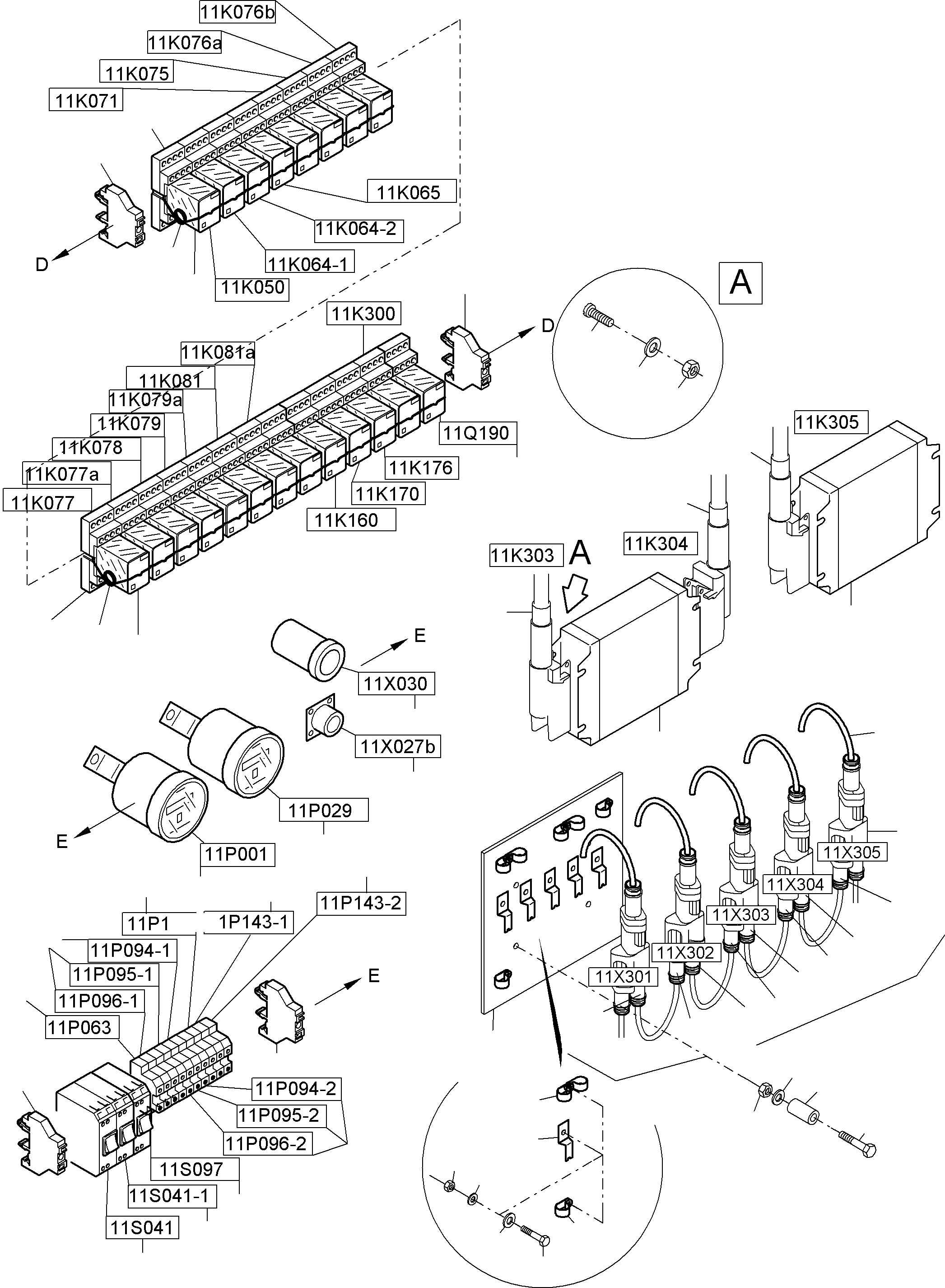 Excavators Mining Komatsu / PC8000-6 S/N 12101(g12101) / Switch framing X2 Ort 11(113-2218b : 113-2218b)