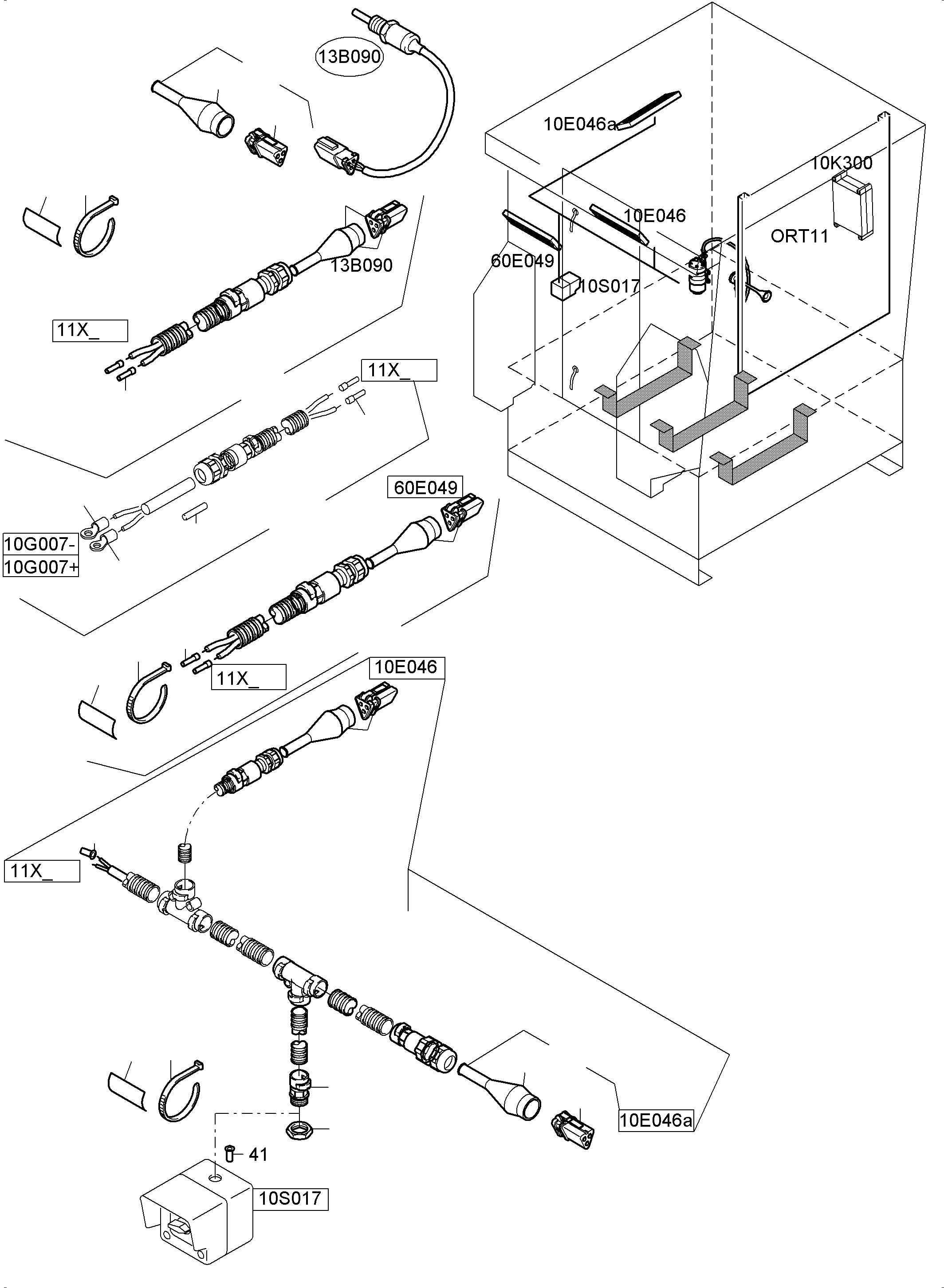 Excavators Mining Komatsu / PC8000-6 S/N 12101(g12101) / Cable - Cab Support(113-2236d : 113-2236d)