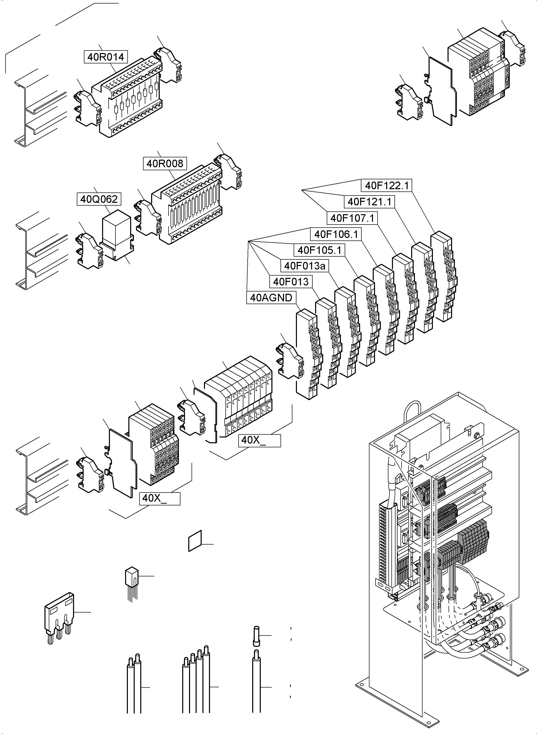 Excavators Mining Komatsu / PC8000-6 S/N 12101(g12101) / Switch cabinet Ort 40(113-2272c : 113-2272c)