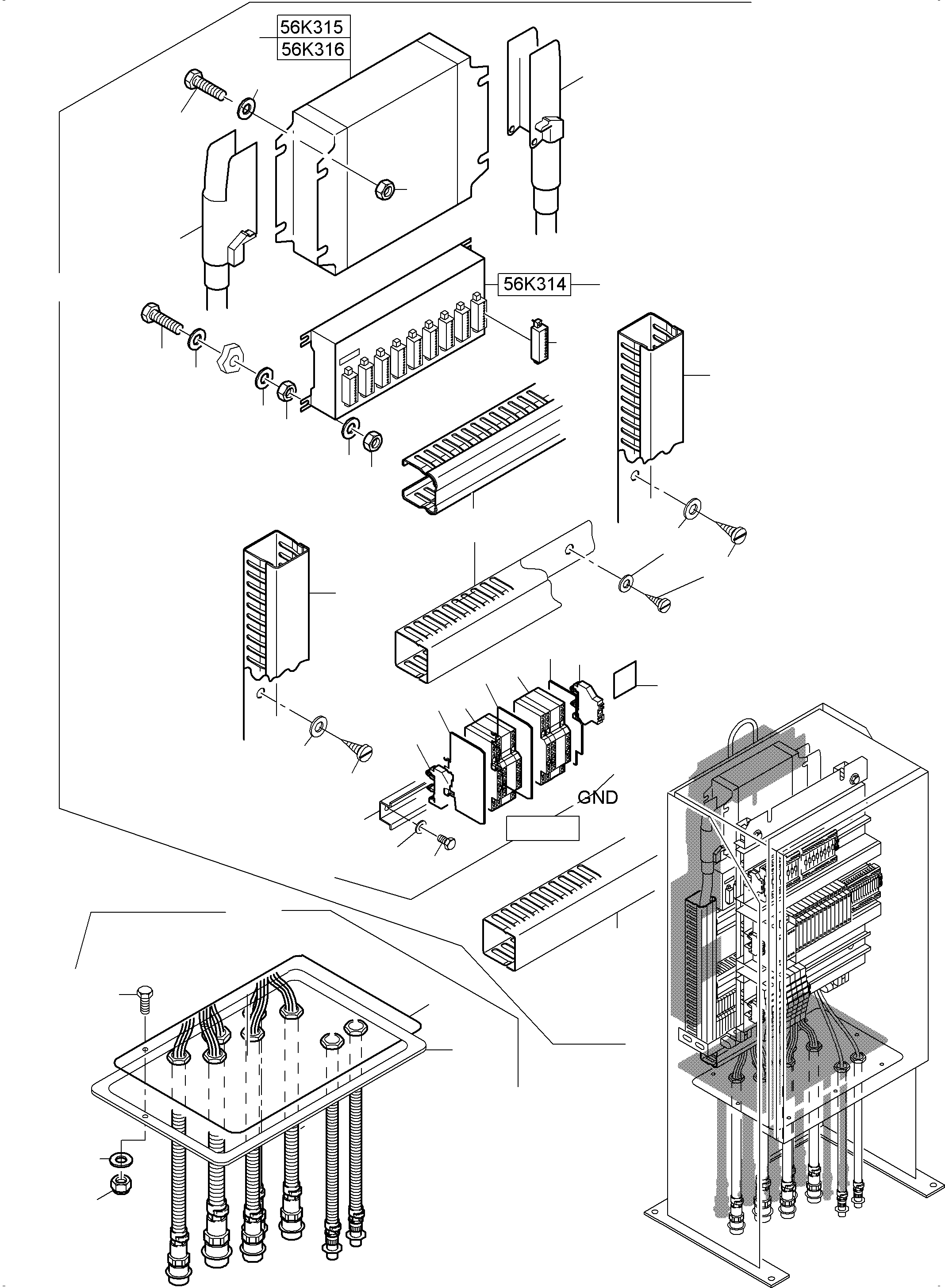 Excavators Mining Komatsu / PC8000-6 S/N 12101(g12101) / Switch cabinet Ort 56(113-2276c : 113-2276c)