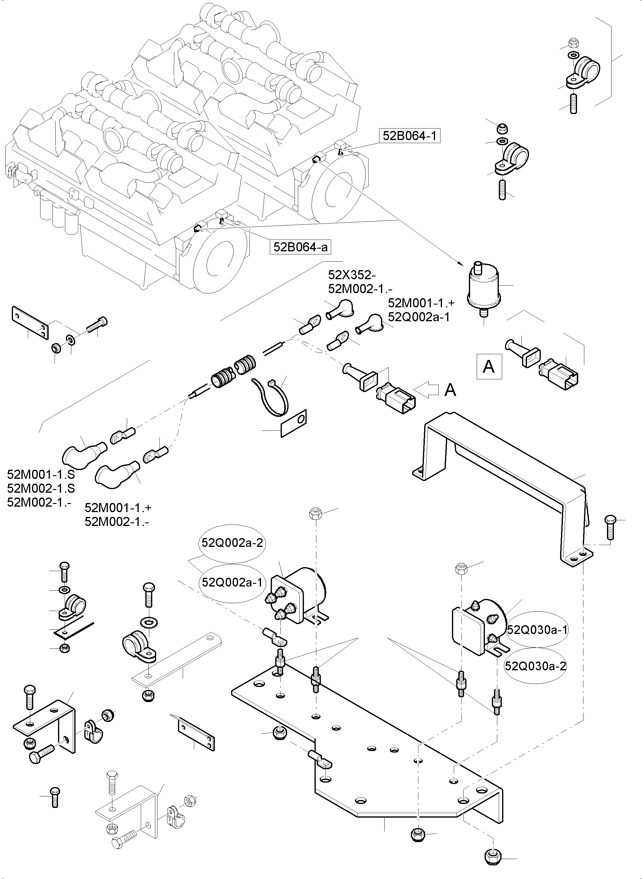 Excavators Mining Komatsu / PC8000-6 S/N 12101(g12101) / Cables - Motor(113-2248e : 113-2248e)