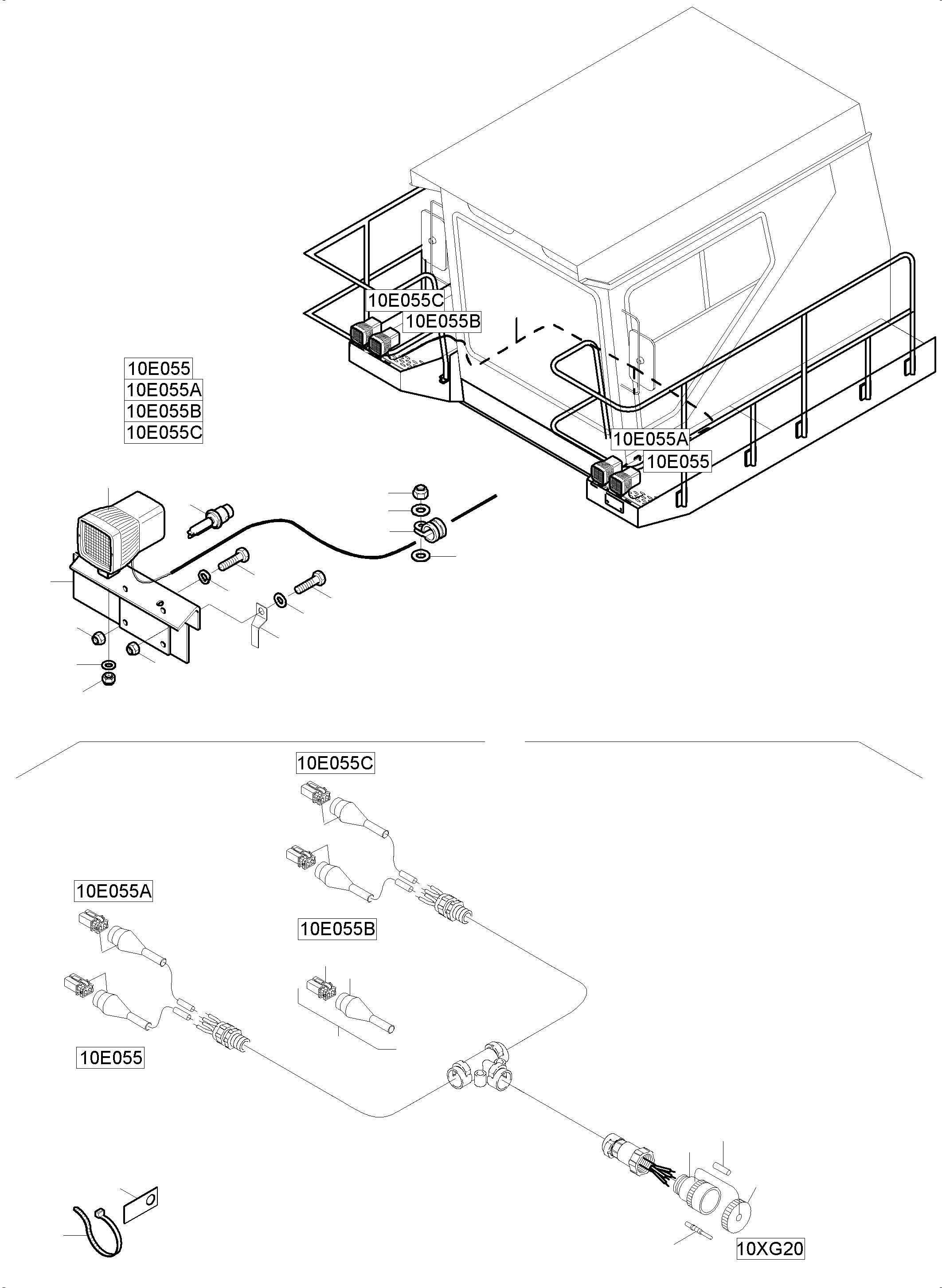 Excavators Mining Komatsu / PC8000-6 S/N 12101(g12101) / Lighting Equipment(113-2205e : 113-2205e)