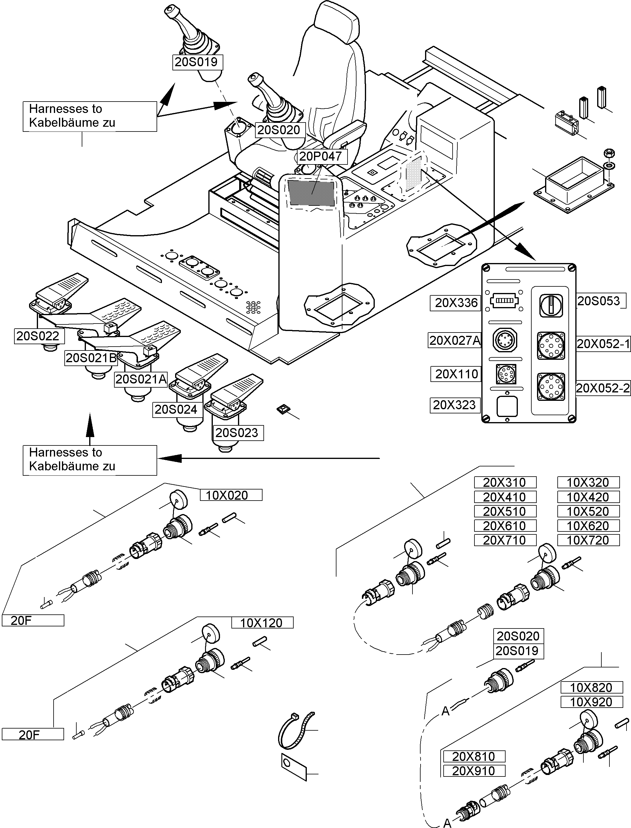 Excavators Mining Komatsu / PC8000-6 S/N 12103(g12103) / Cabin-Harnesses-Electric(113-2221 : 113-2221)