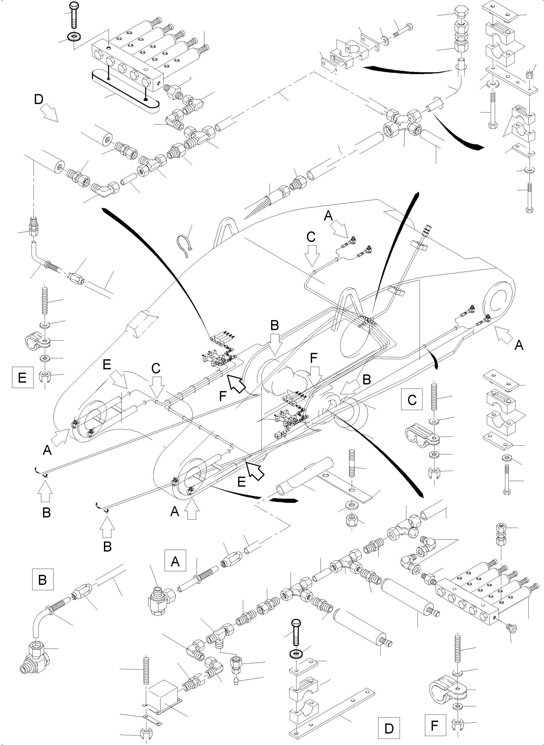 Excavators Mining Komatsu / PC8000-6 S/N 12103(g12103) / Stick 5.75 m - Central Lubrication(113-2347a : 113-2347a)